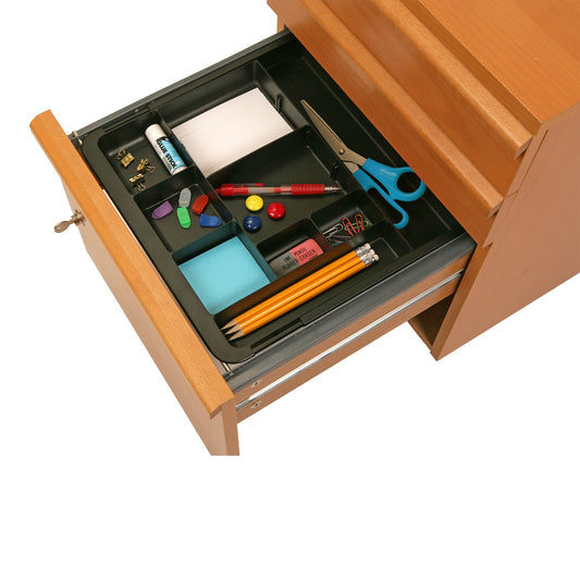 Officemate Expandable Drawer Organizer Tray, Adjustable 10.3"–16" Width, Customizable Compartments