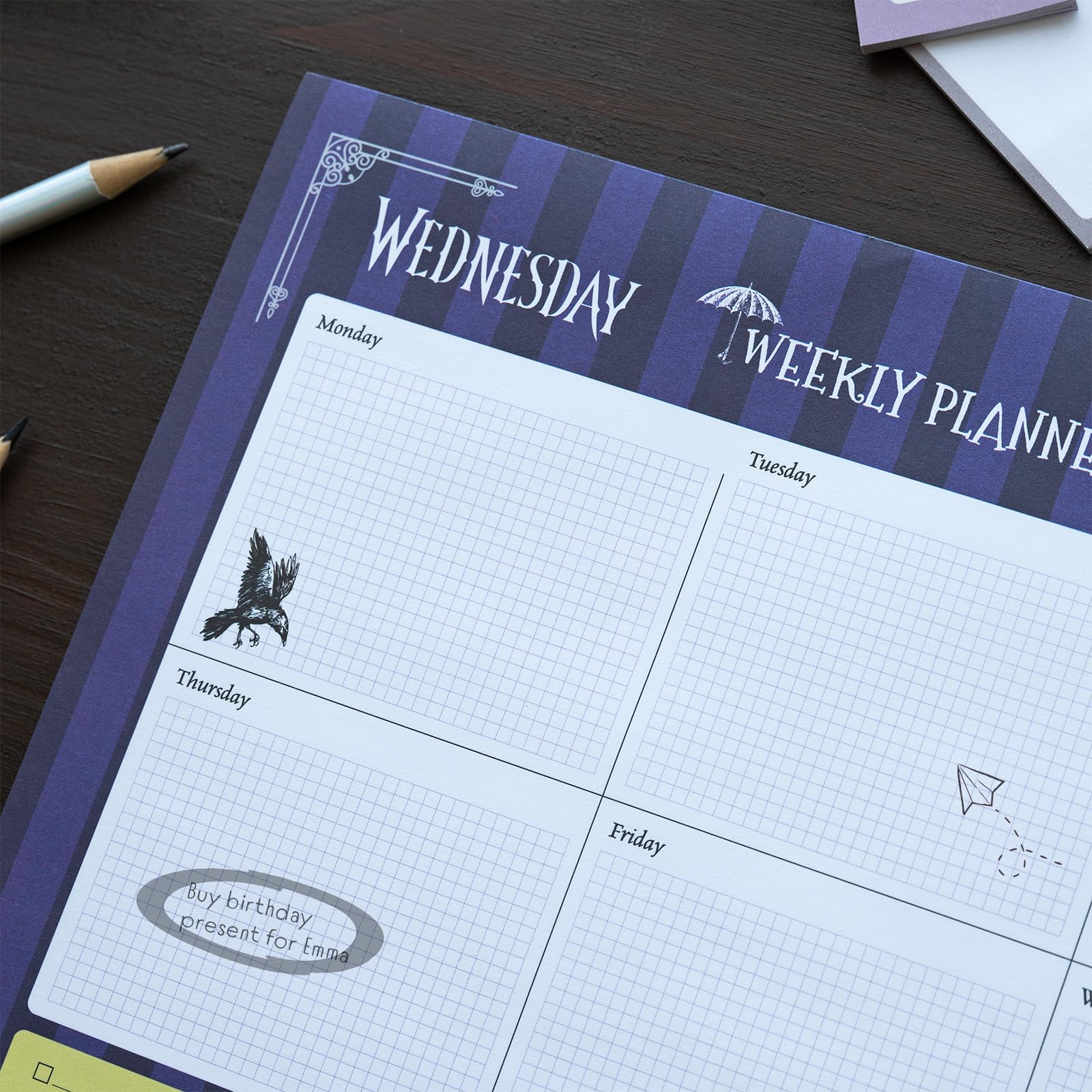 Grupo Erik Wednesday Weekly Planner A4 | Wednesday Calendar | Family Calendar | 54 Tear Off Pages |