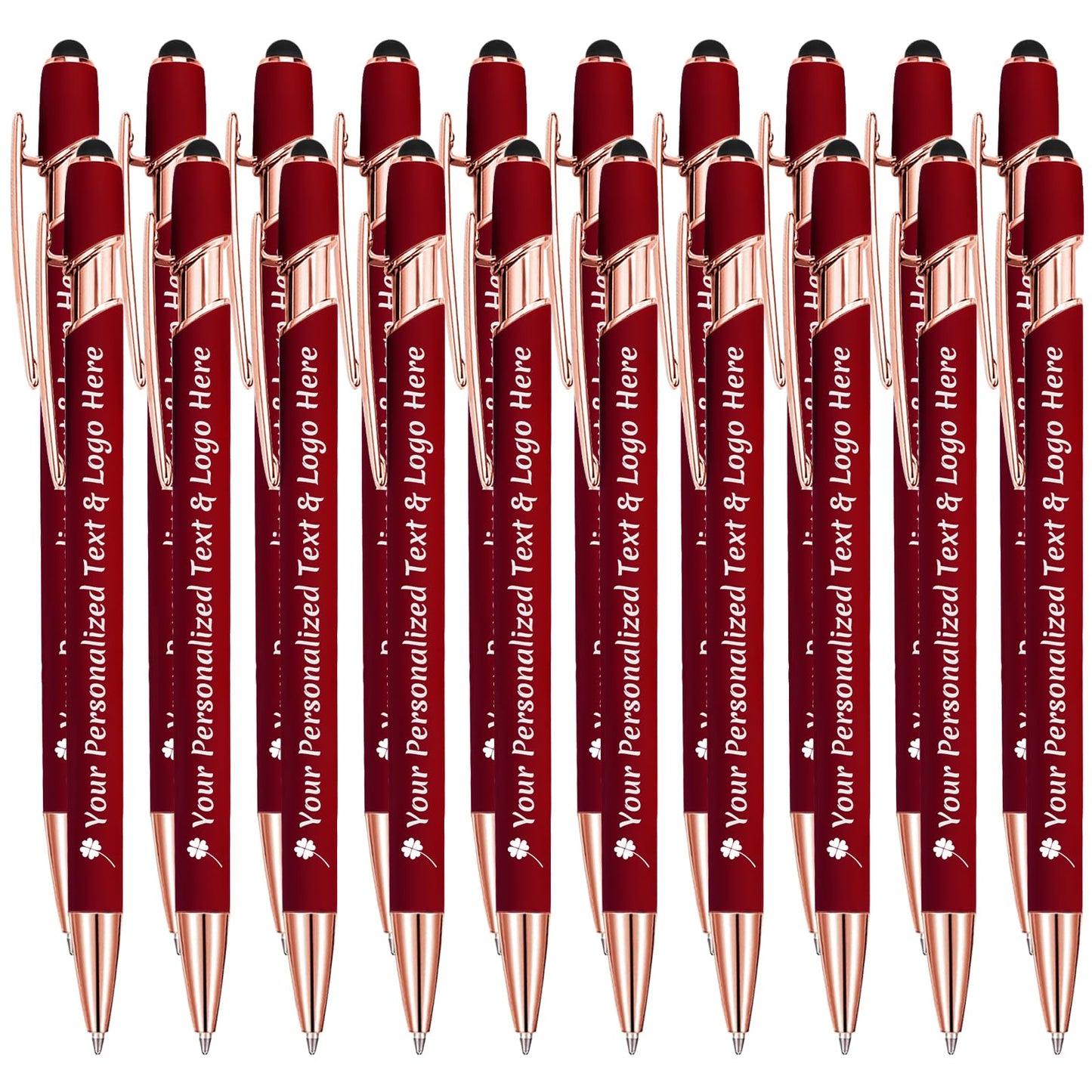 STREADVE Personalized Custom Pens 20 Engraved Writing Pen with Name Logo, Customized Promotional
