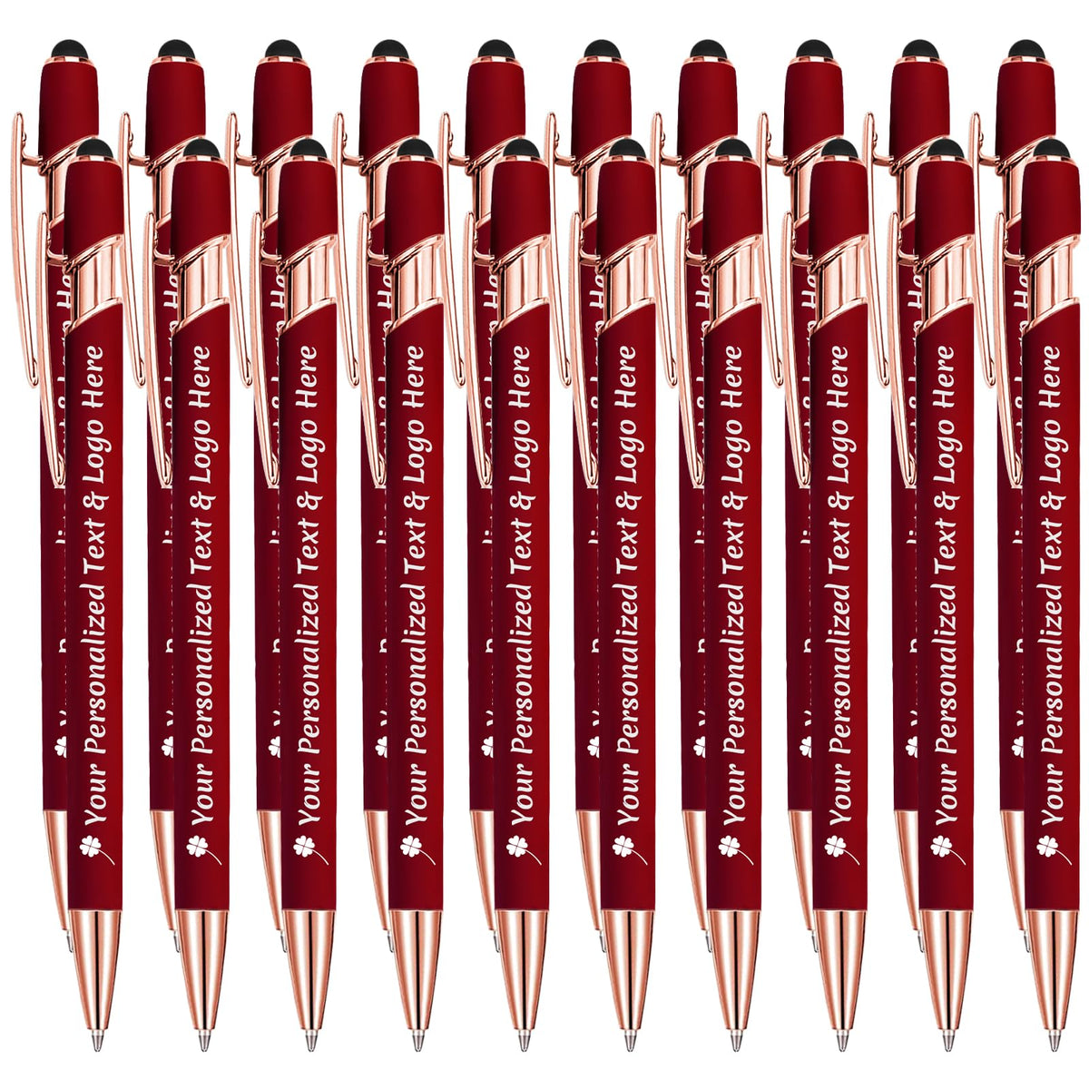 STREADVE Personalized Custom Pens 20 Engraved Writing Pen with Name Logo, Customized Promotional