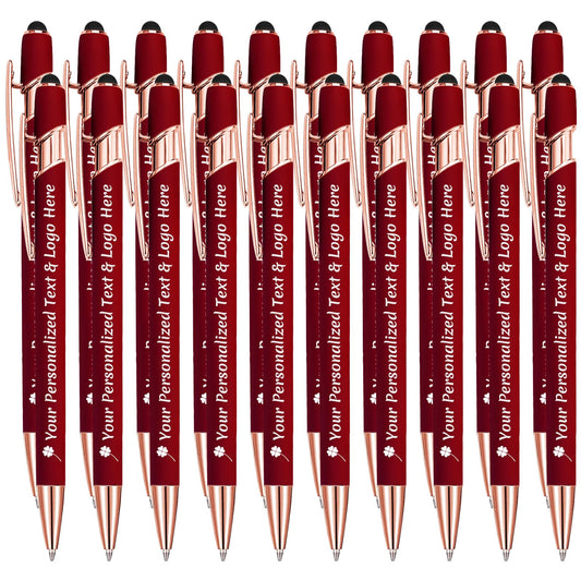 STREADVE Personalized Custom Pens 20 Engraved Writing Pen with Name Logo, Customized Promotional