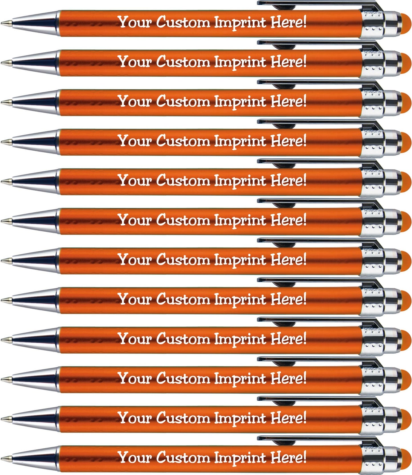 Personalized Pens with Stylus Tip -Bright Vibes- Click action - Custom - Black writing - Printed
