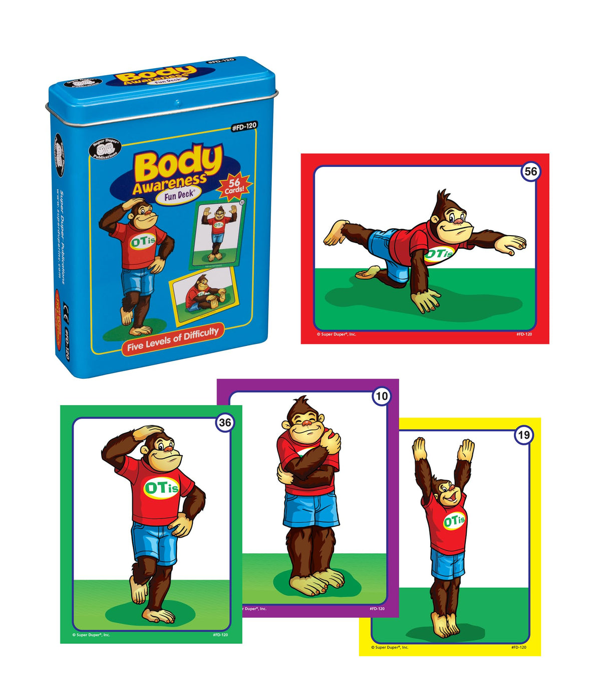 Super Duper Publications | Yoga Body Awareness and Exercise Fun Deck | Occupational Therapy Flash