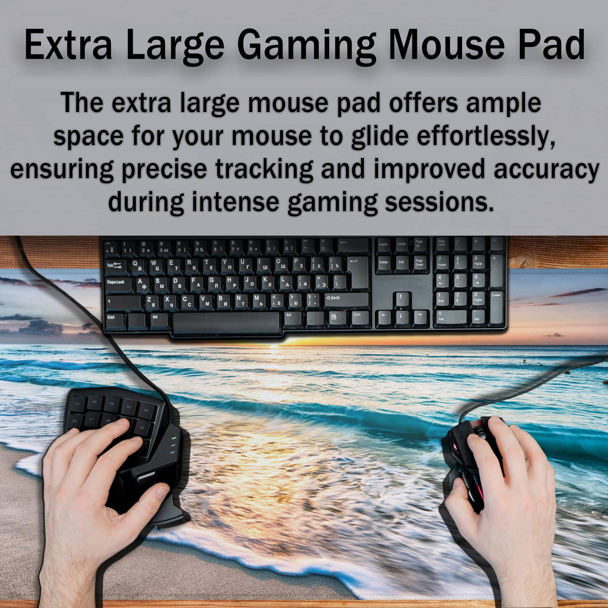 Samgula Keyboard Mats Desk Accessories Kit Gaming Mousepad Big Mouse Pads Pc Desk Mat Full Desk Mat