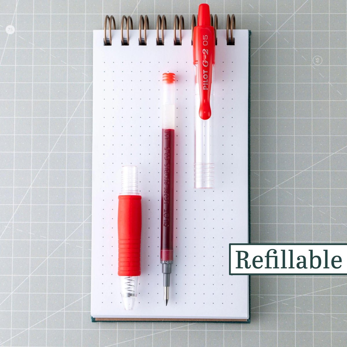 PILOT G2 Premium Retractable Rolling Ball Red Gel Pens, 0.5mm, 12-Pack