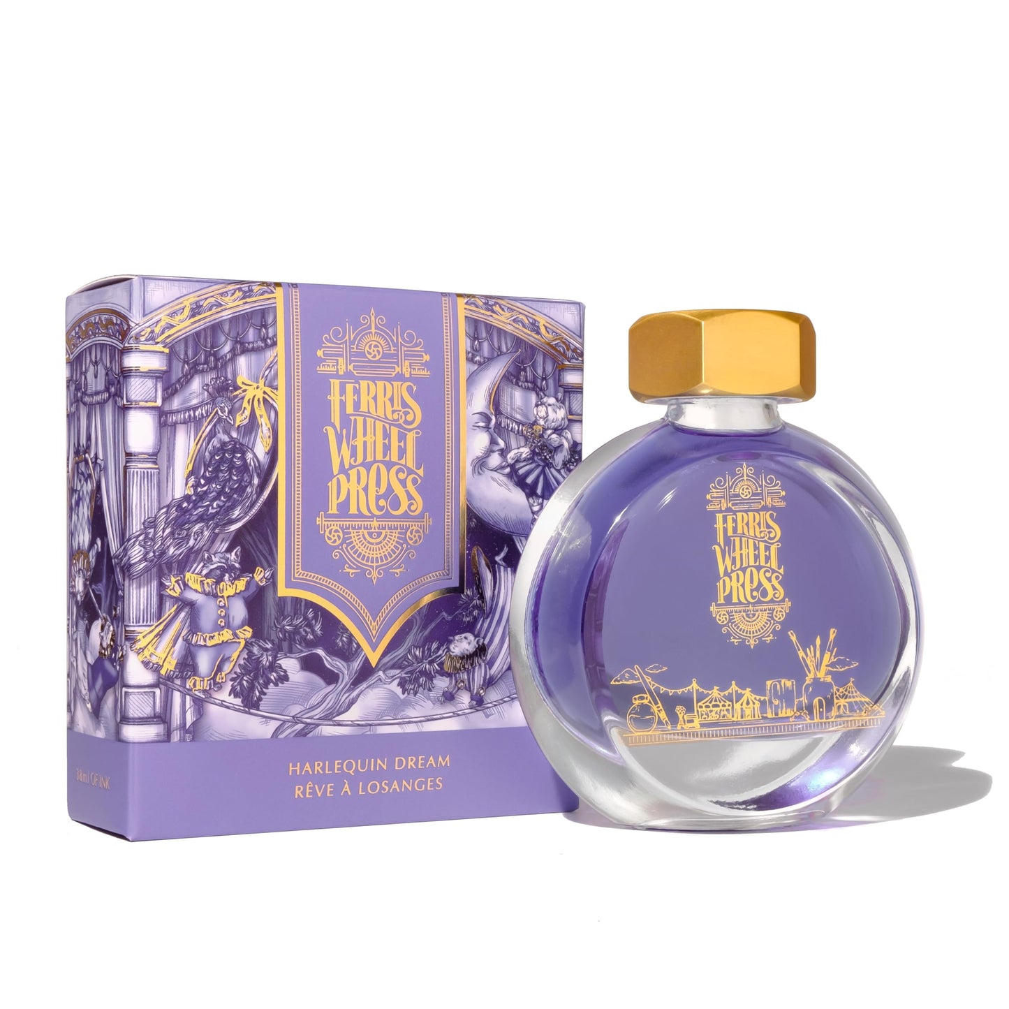 Ferris Wheel Press Ink, Everyday Ink Collection, Harlequin Dream, Deep Periwinkle Blue, 38ml