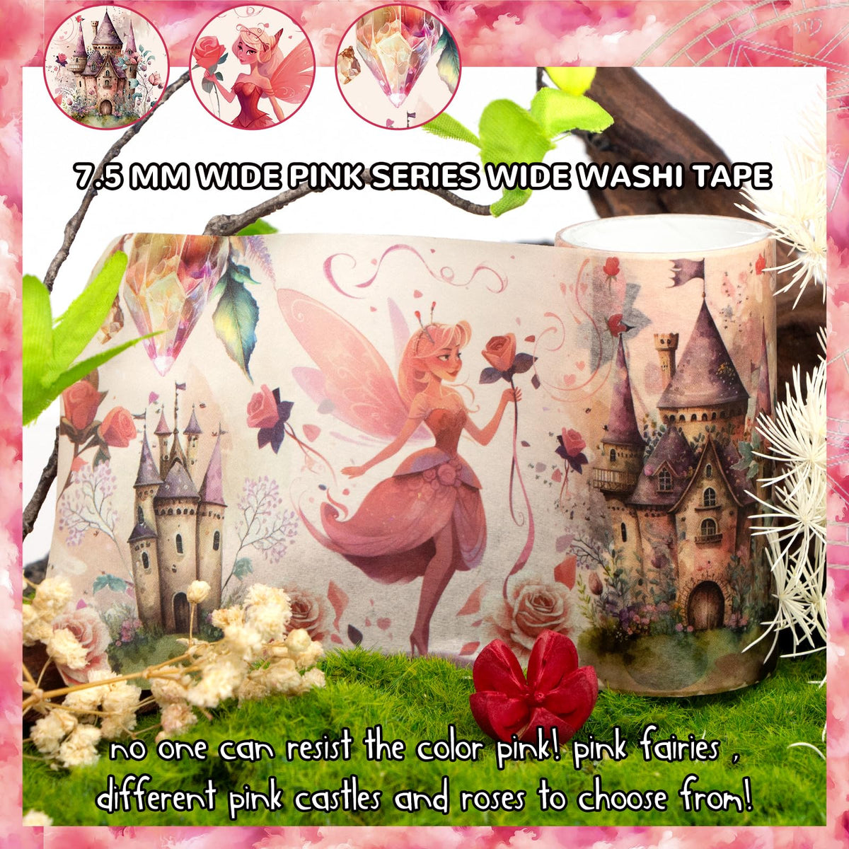 Ieebee 23 Rolls Magic & Fairy Washi Tape Set for Journaling & Scrapbooking