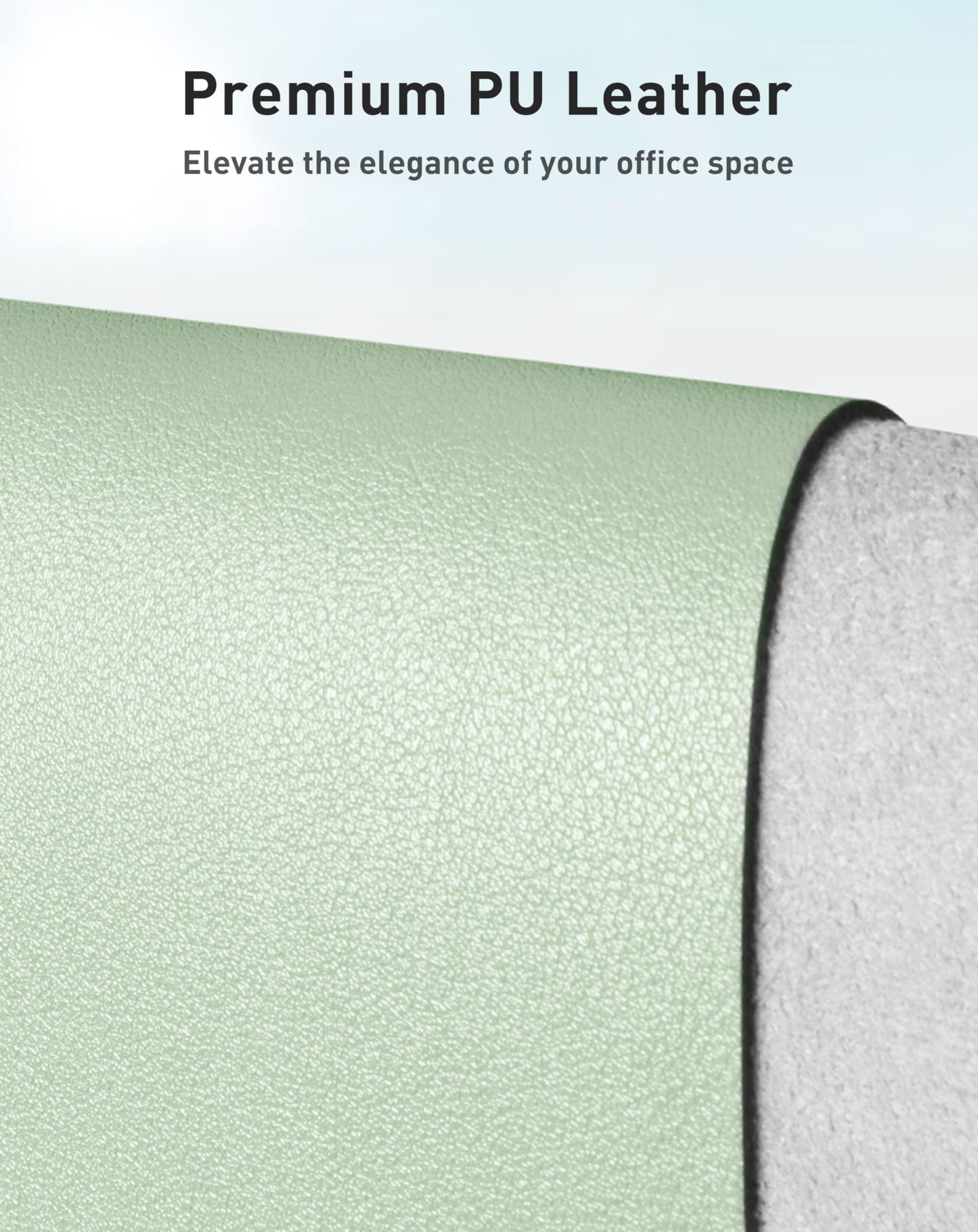 Aothia Faux Leather Desk Mat - Large Mouse Pad, Non-Slip PU Leather Blotter, Waterproof Writing