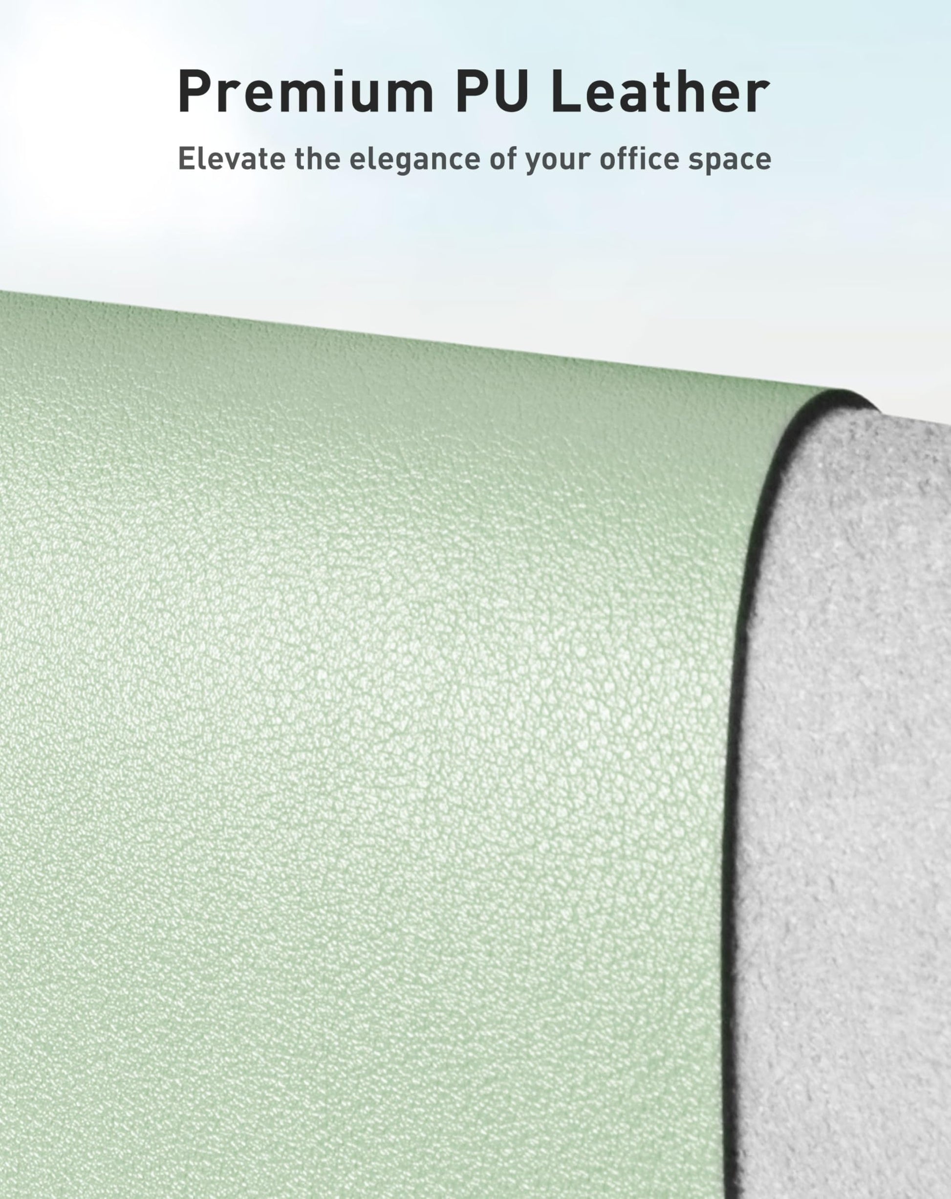 Aothia Faux Leather Desk Mat - Large Mouse Pad, Non-Slip PU Leather Blotter, Waterproof Writing