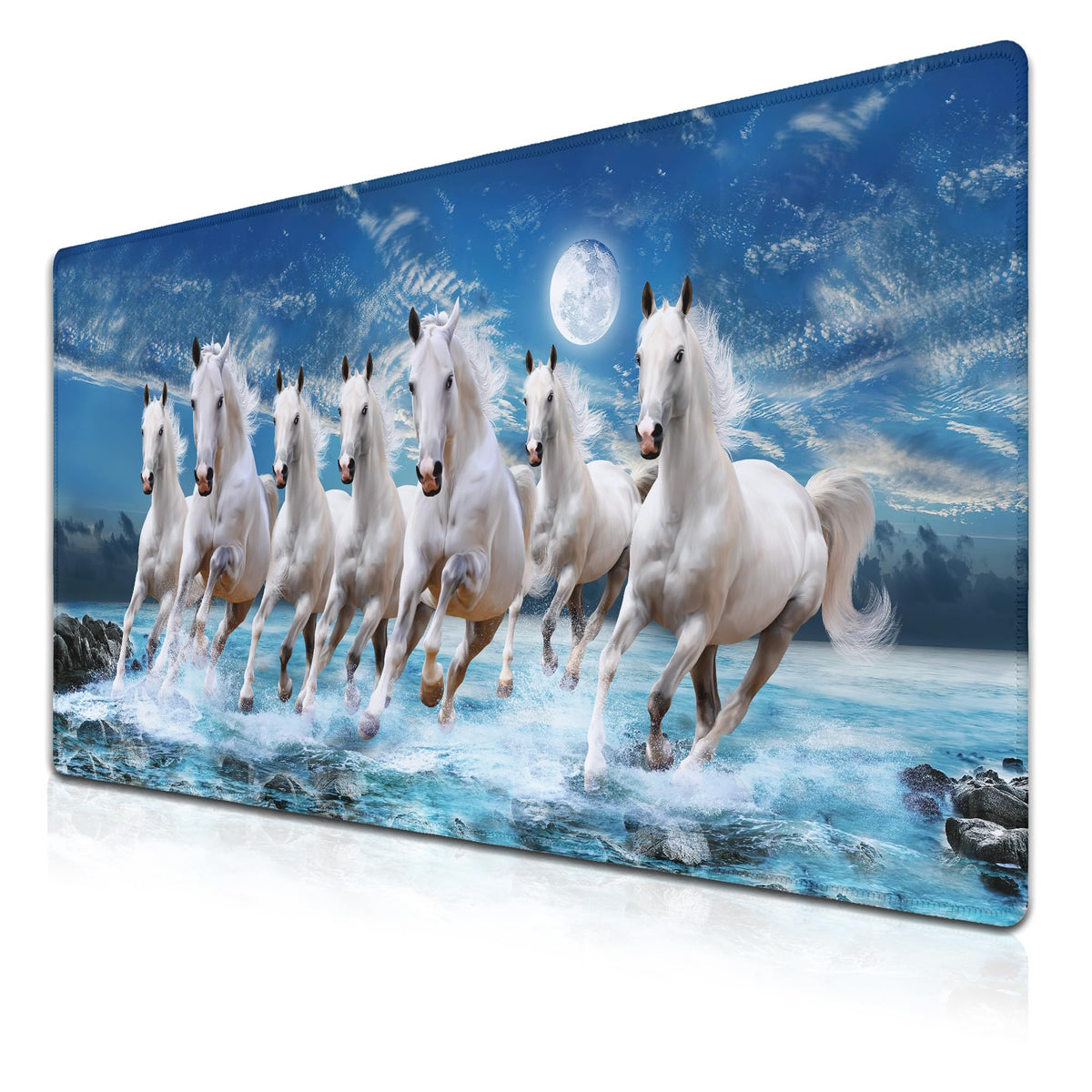 Samgula Extra Large Mouse Pads Horses Running, Gaming Mouse Pad Computer Mat, Desktop Computer Mat