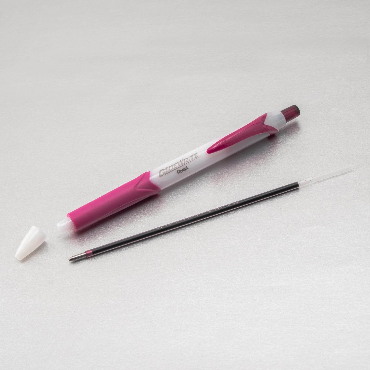 Pentel GlideWrite Ballpoint Pen with TechniFlo Ink, (1.0mm) Medium Line, Burgundy Ink, Box of 12