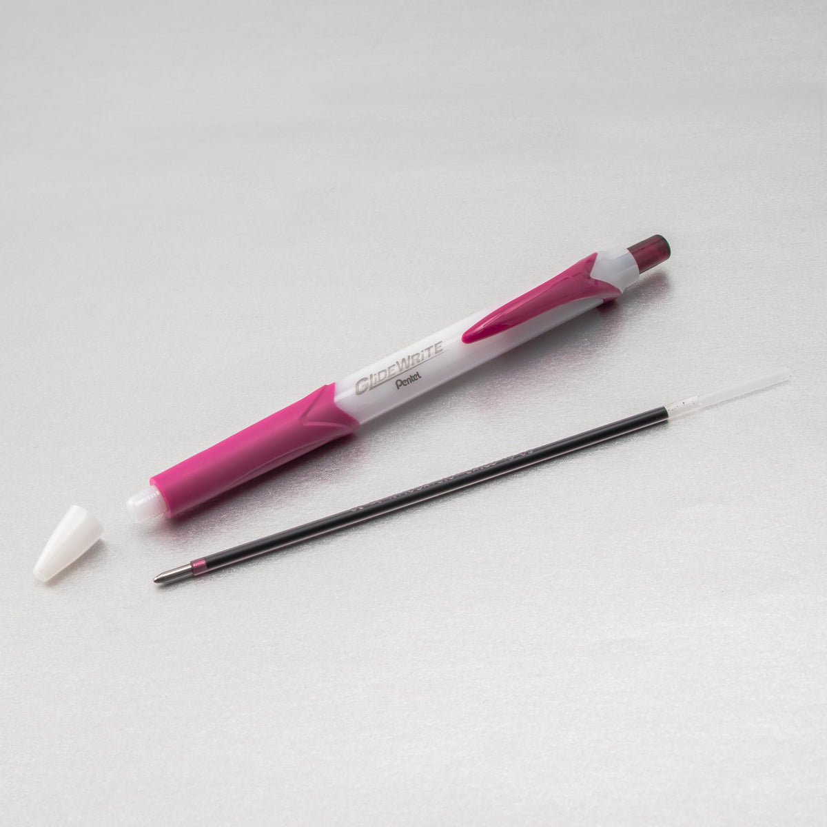 Pentel GlideWrite Ballpoint Pen with TechniFlo Ink, (1.0mm) Medium Line, Burgundy Ink, Box of 12