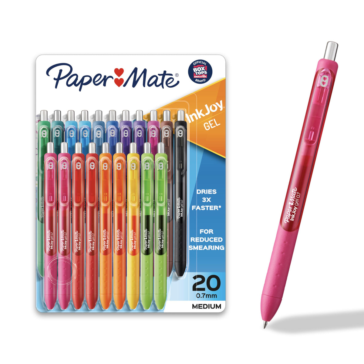 Paper Mate InkJoy Gel Pens, Medium Point (0.7mm), 20 Count - Back to School Supplies, Teacher