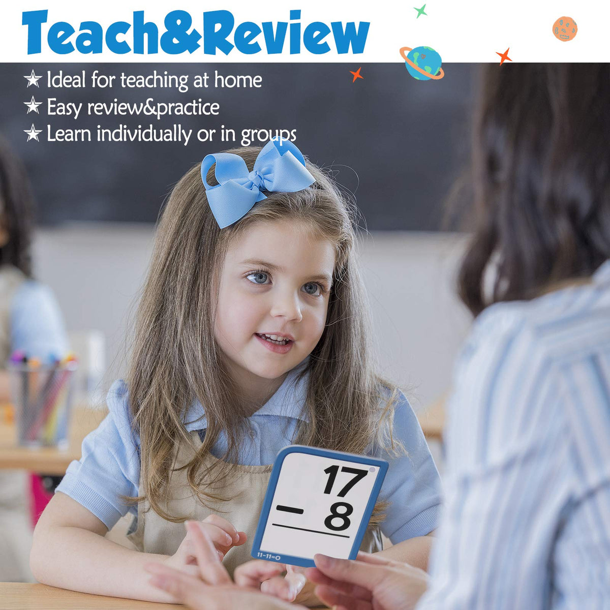 Torlam Multi Math Flash Cards for Kids Ages 4-8 - Addition, Subtraction, Multiplication, & Division