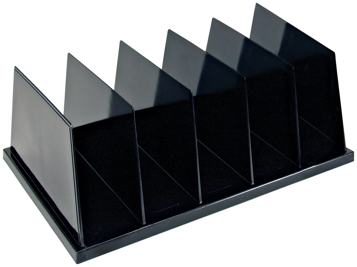 Officemate Recycled Large Standard Sorter, 5 Compartments, 13.5 x 9 x 5 Inches, Black (26192)