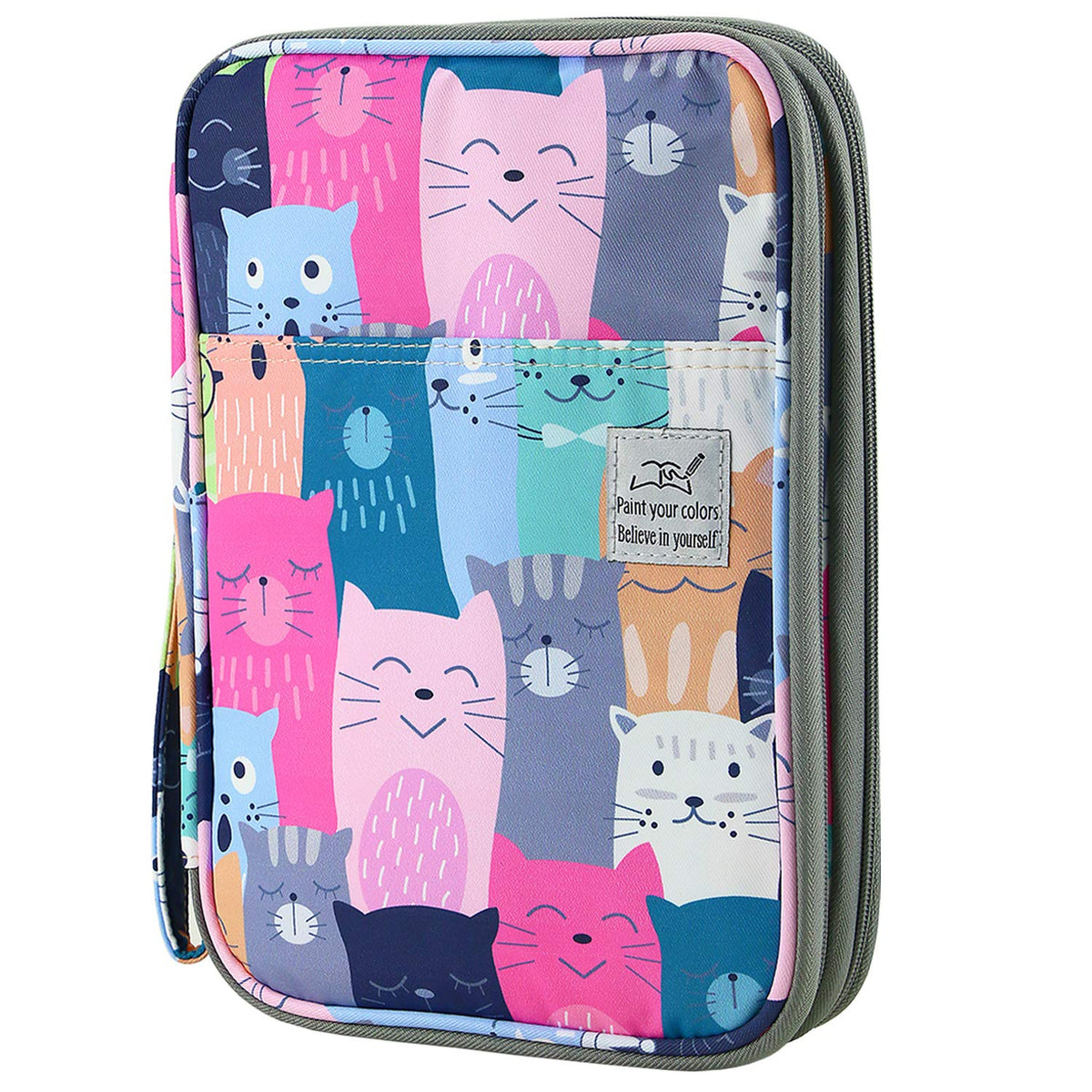 YOUSHARES 192 Slots Colored Pencil Case, Large Capacity Pencil Holder Pen Organizer Bag with Zipper