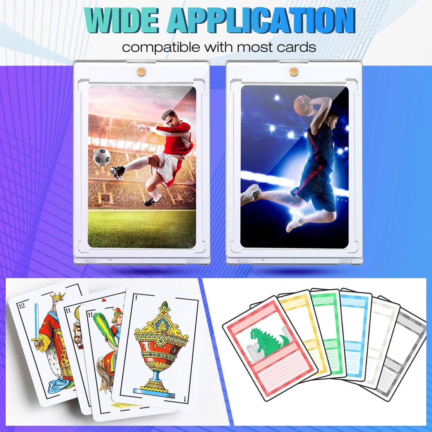 SATINIOR 20 Pcs Clear 260 Pt Magnetic Card Holders for Trading Cards