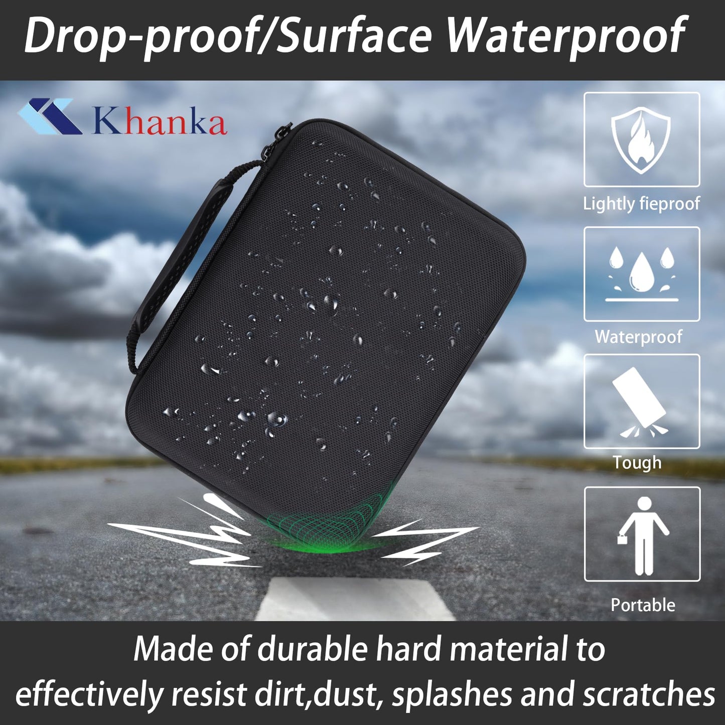 khanka Hard Carrying Case for DYMO LetraTag LT-100H / 100H Plus Handheld Label Maker – Protective
