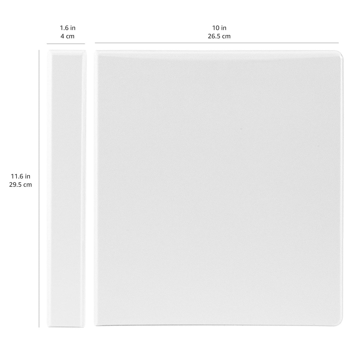 Amazon Basics 3 Ring Binder, 1 Inch D-Ring, Clear Overlay, Pockets for Storage and Organization
