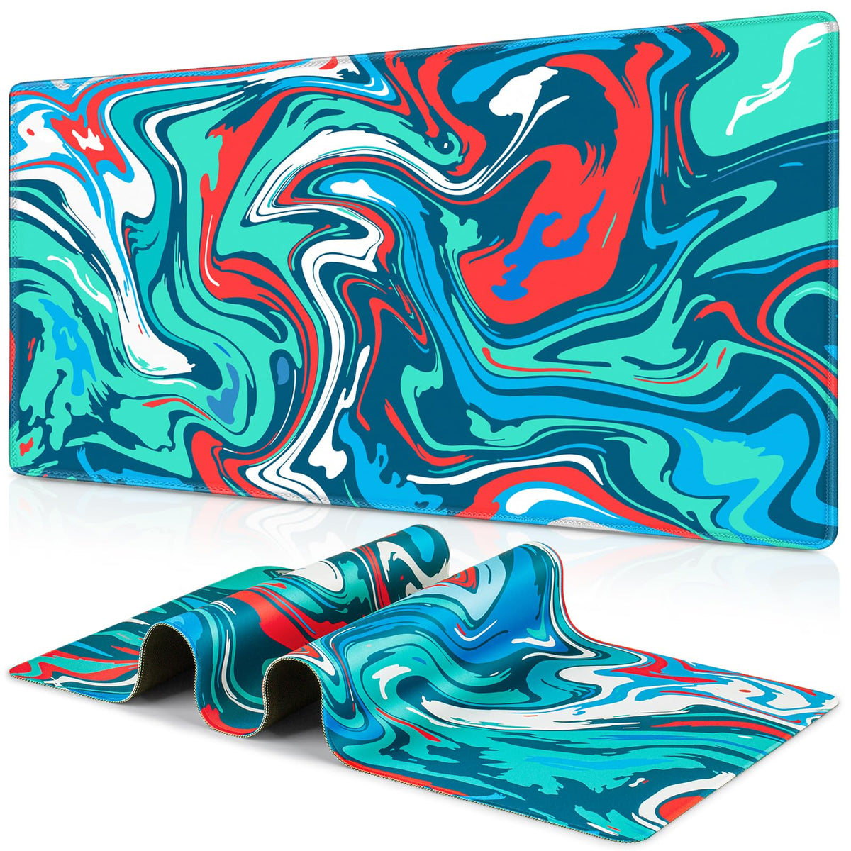 Canjoy Gaming Mouse Pad, 35.4x15.7inch Fluid Large Mouse Pads for Desk