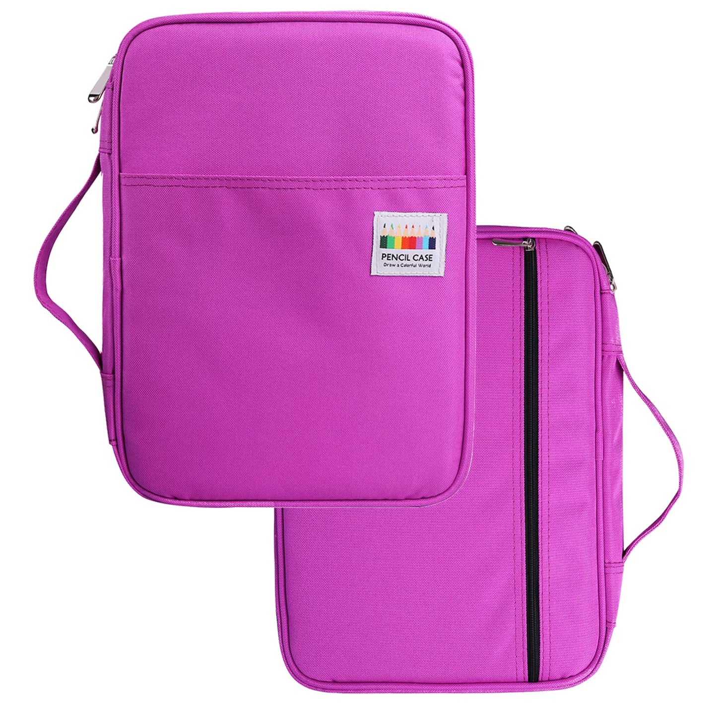 BOMKEE Pencil Case for Adults 220 Slots Colored Pencils Gel Pen Organizer Bag with Zipper for