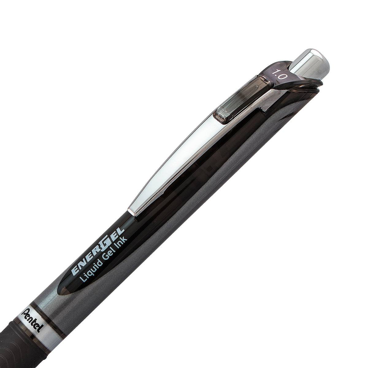 Pentel EnerGel RTX Retractable Liquid Gel Pen, (1.0mm), Bold Line, Metal Tip, Black Ink (BL80-A)