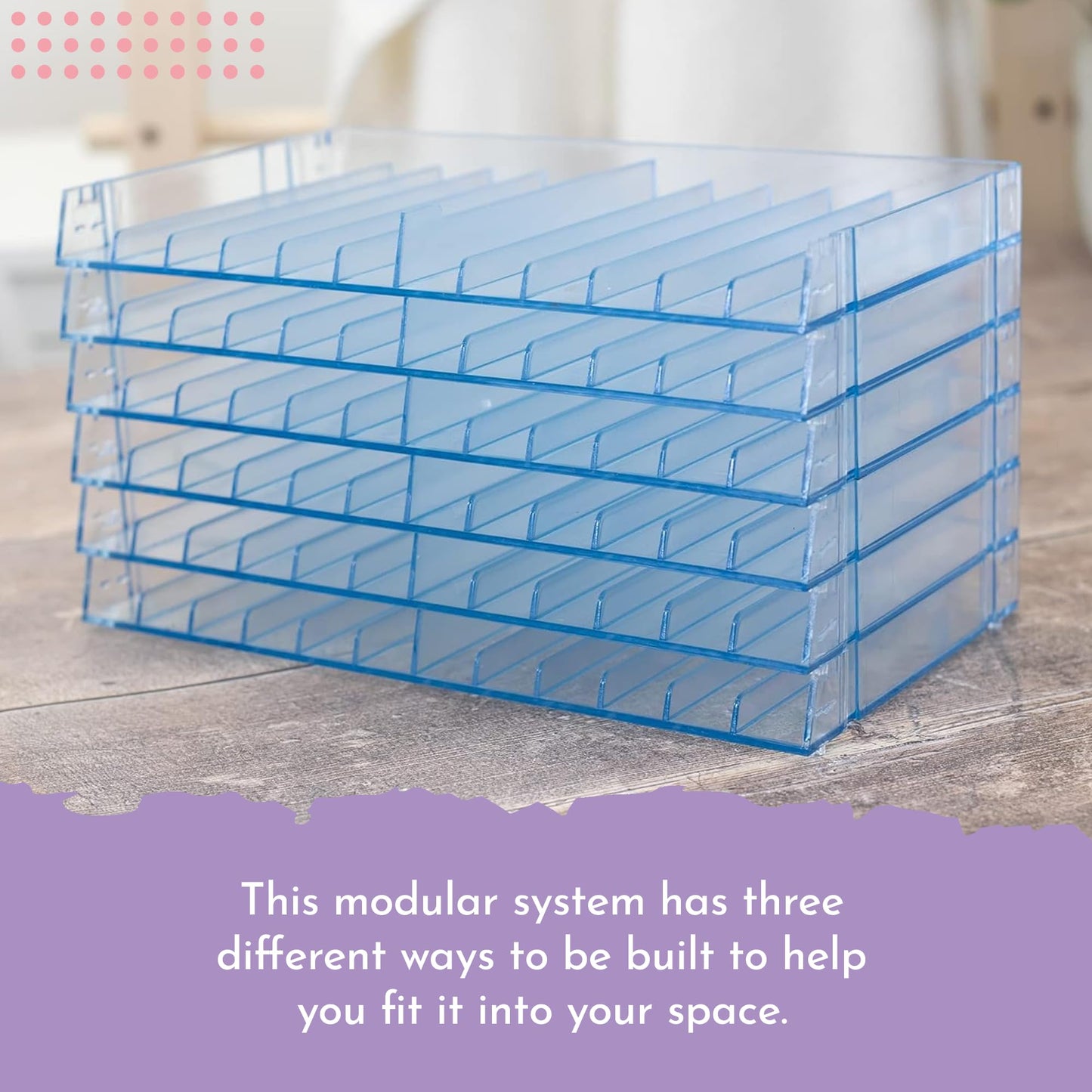 Crafter's Companion - Universal Marker Storage System Modular System for 72 Pens (4 Trays) - Clear
