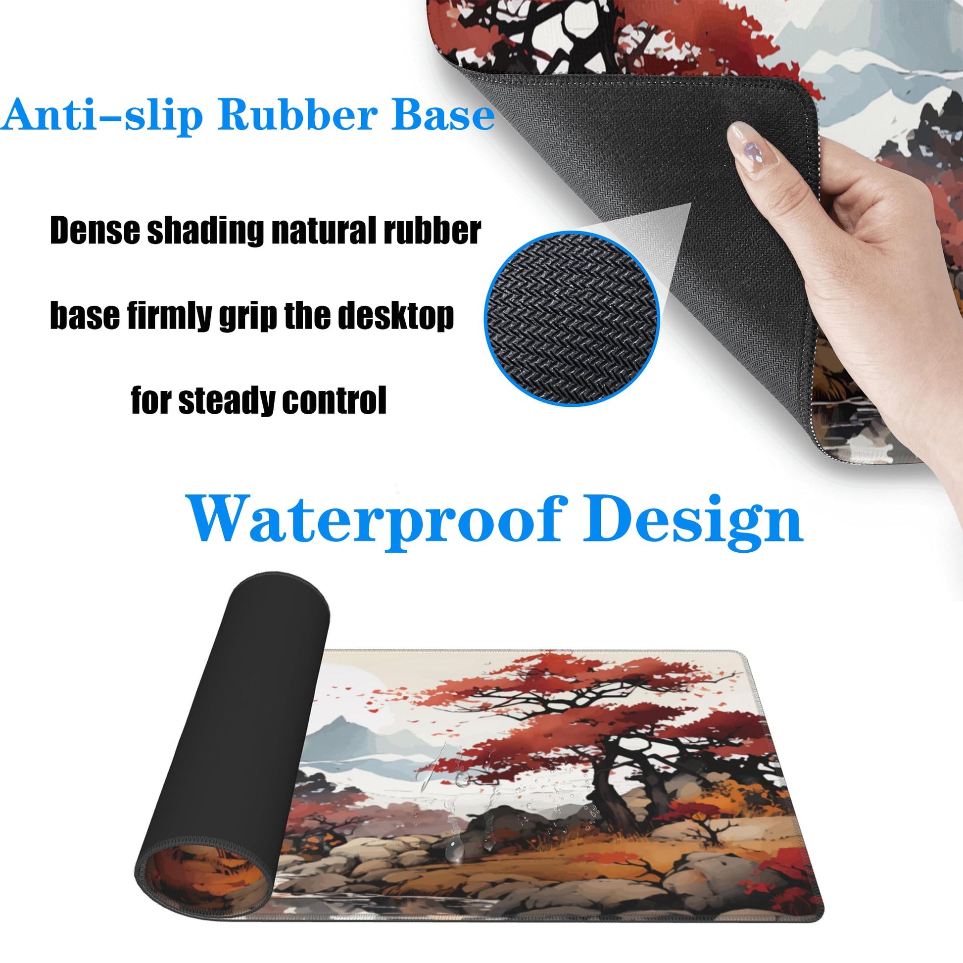 Cherry Blossom XL Mouse Pad,Large Mouse Pad Gaming 31.5 x 11.8 in Mouse Mat Desk Pad,Extended