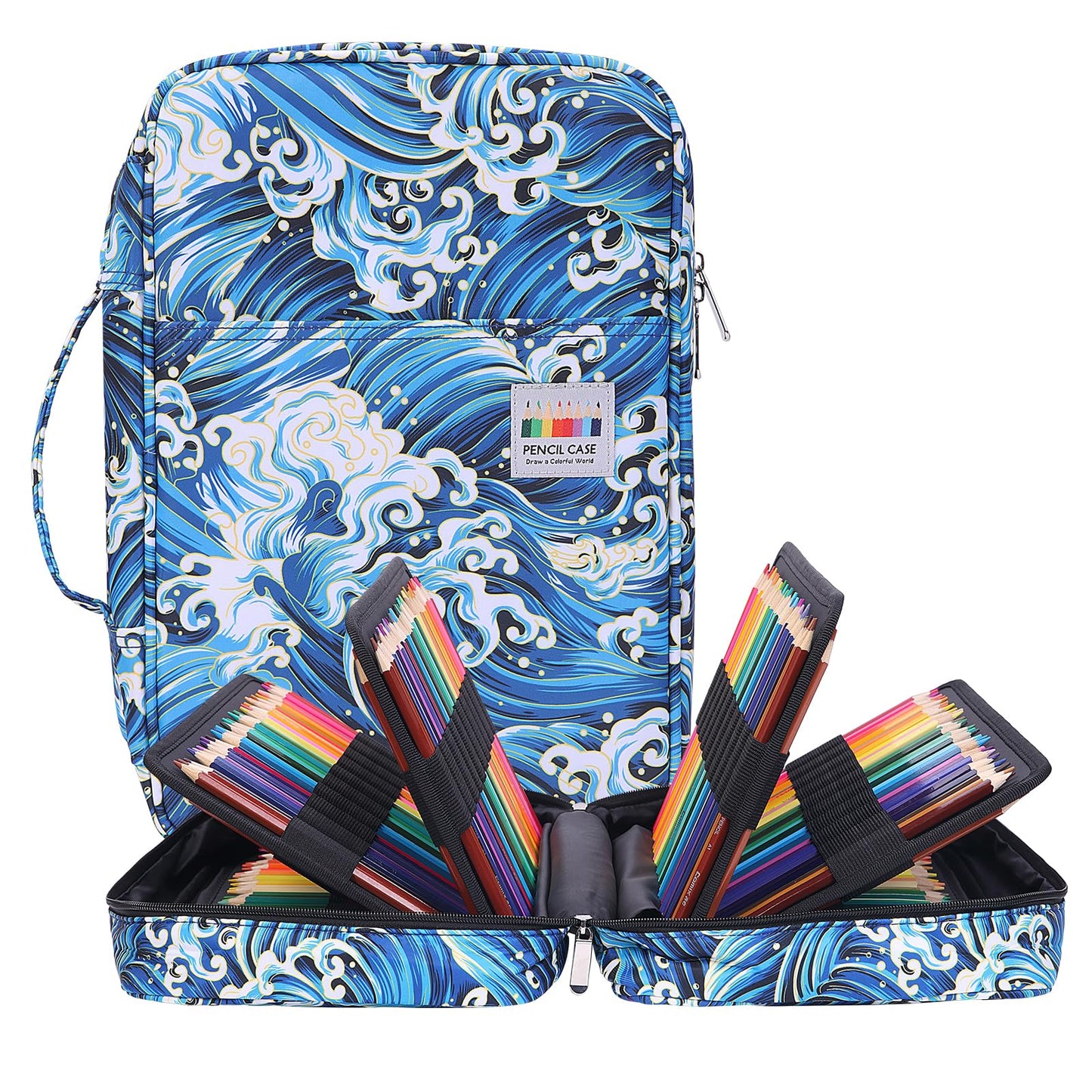 BOMKEE Large Capacity Pencil Case for Adults, 304 Slots Pen Case Pencil Case Multi Compartments