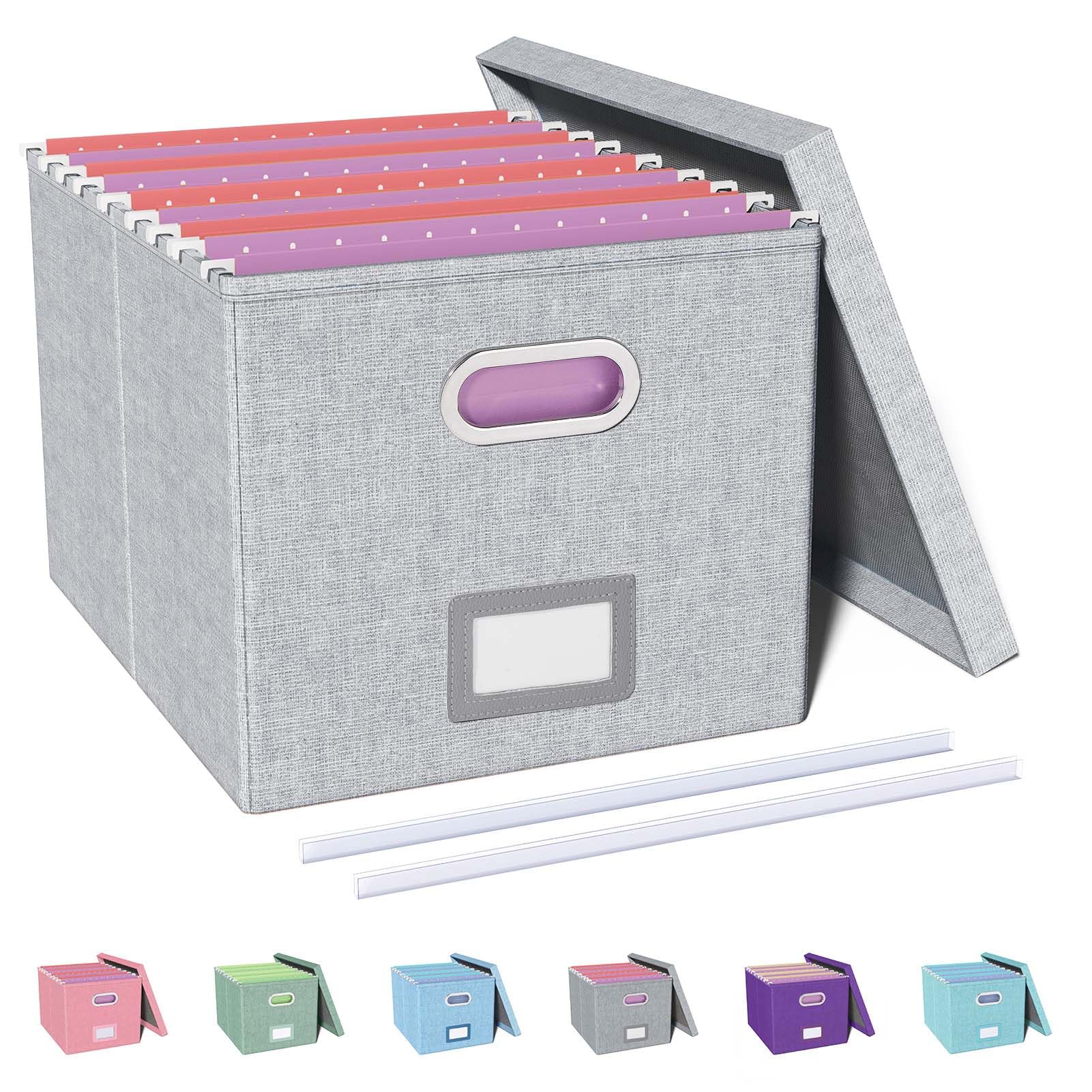 Oterri File Organizer, File Box, File Cabinet for Letter File Folder Storage, Hanging File