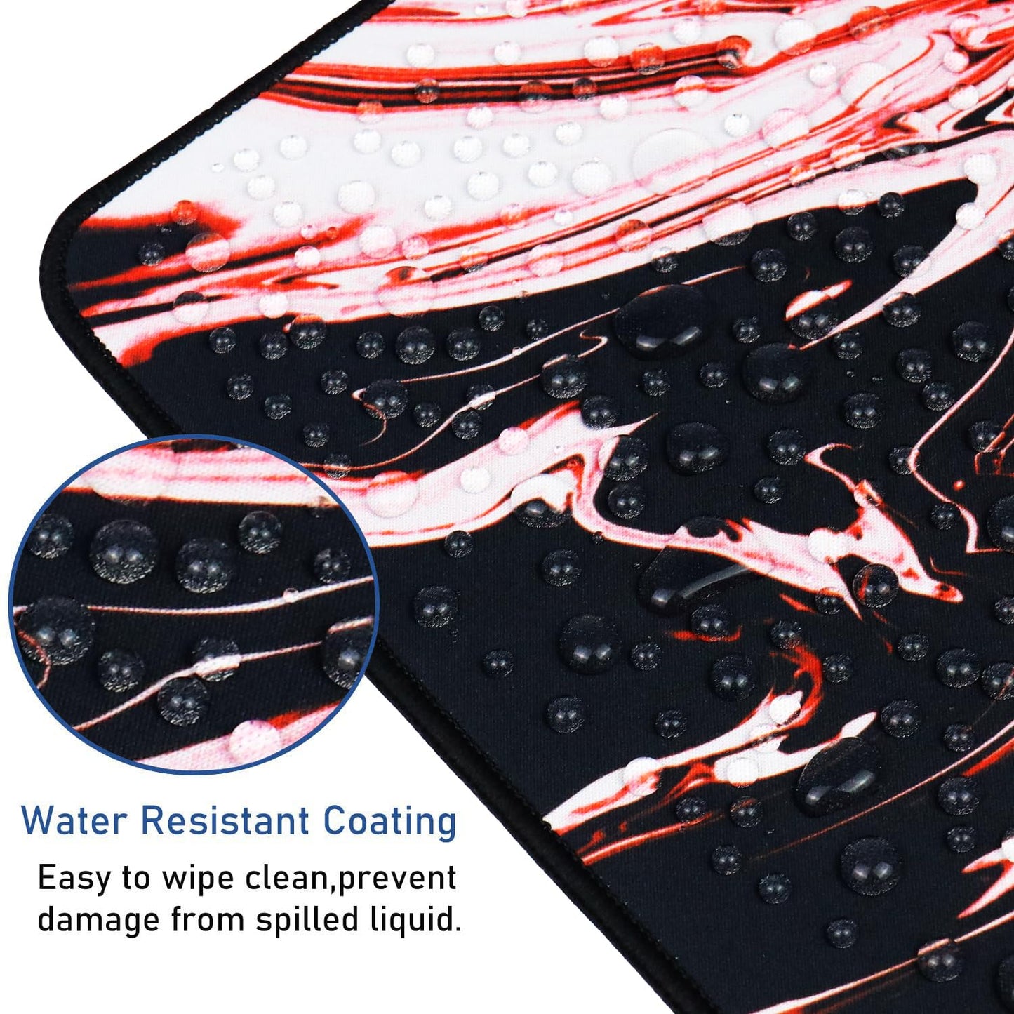 Large Extended Mouse Pad with Stitched Edges Waterproof 31.5X15.7In