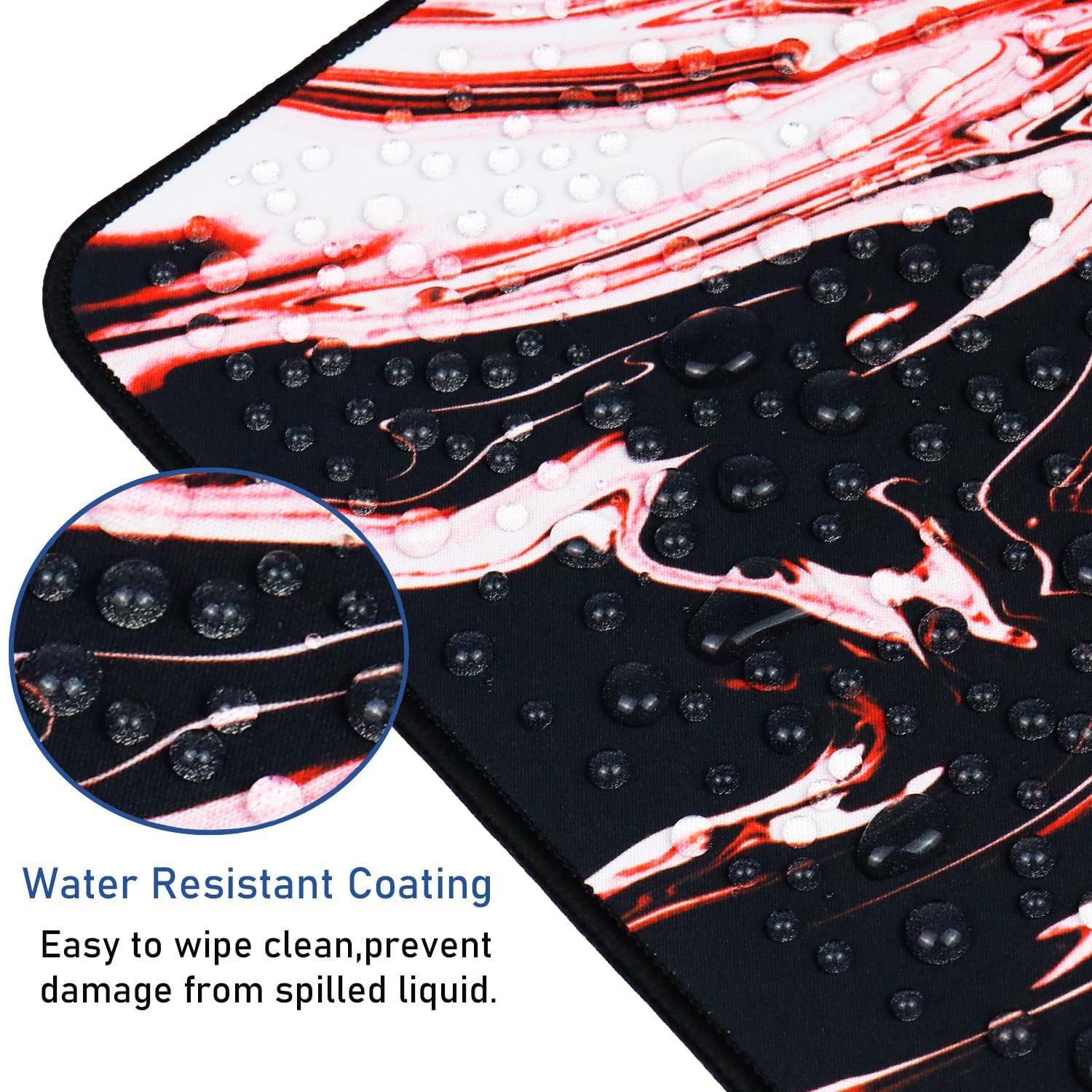 Large Extended Mouse Pad with Stitched Edges Waterproof 31.5X15.7In
