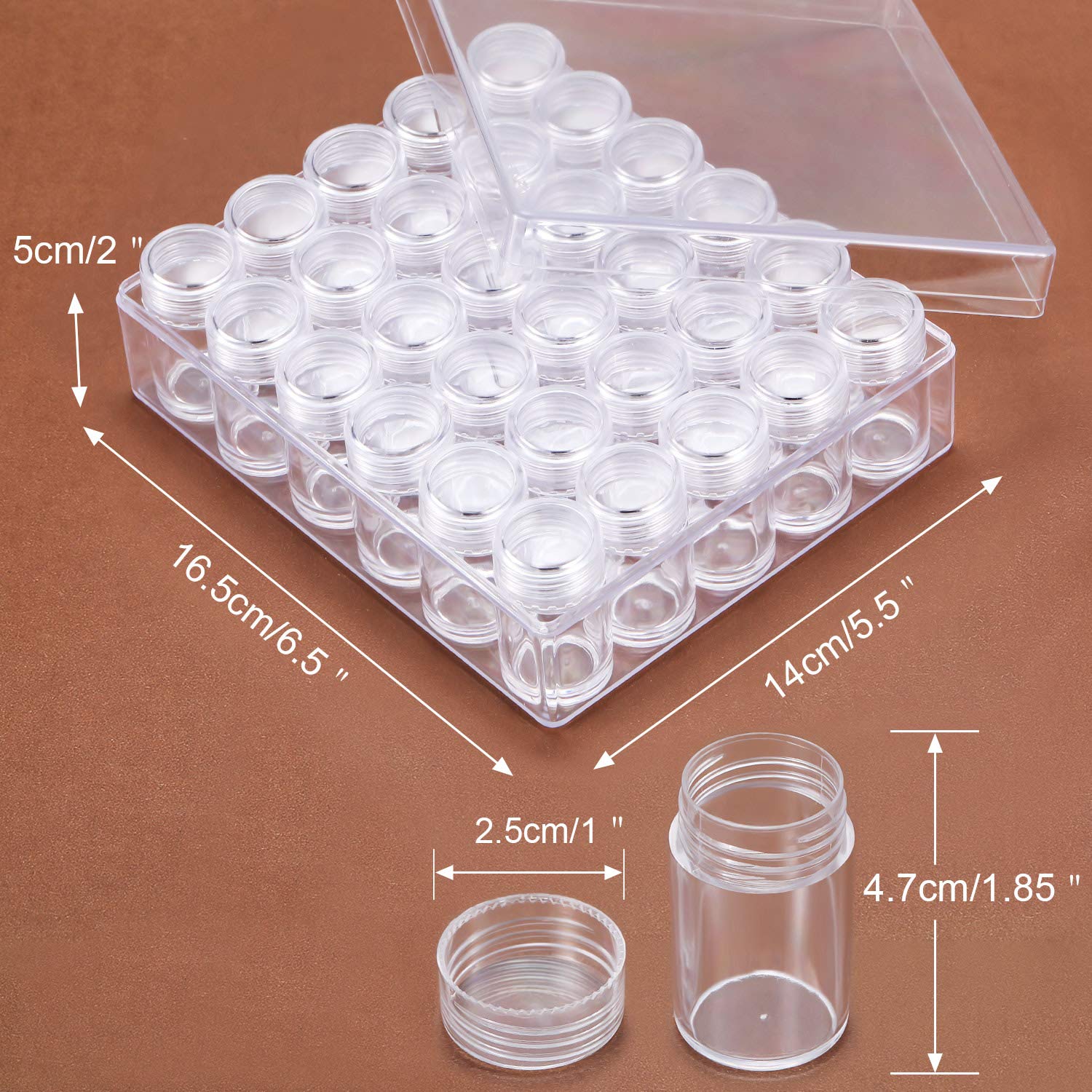 Blulu 30 Bead Container Lidded Small Box, 1.85 x 1 Inch