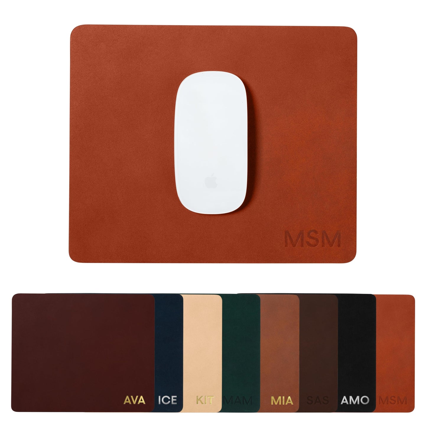 Northwind Personalized Full Grain Leather Mouse Pad, 9 x 7.5 Inch