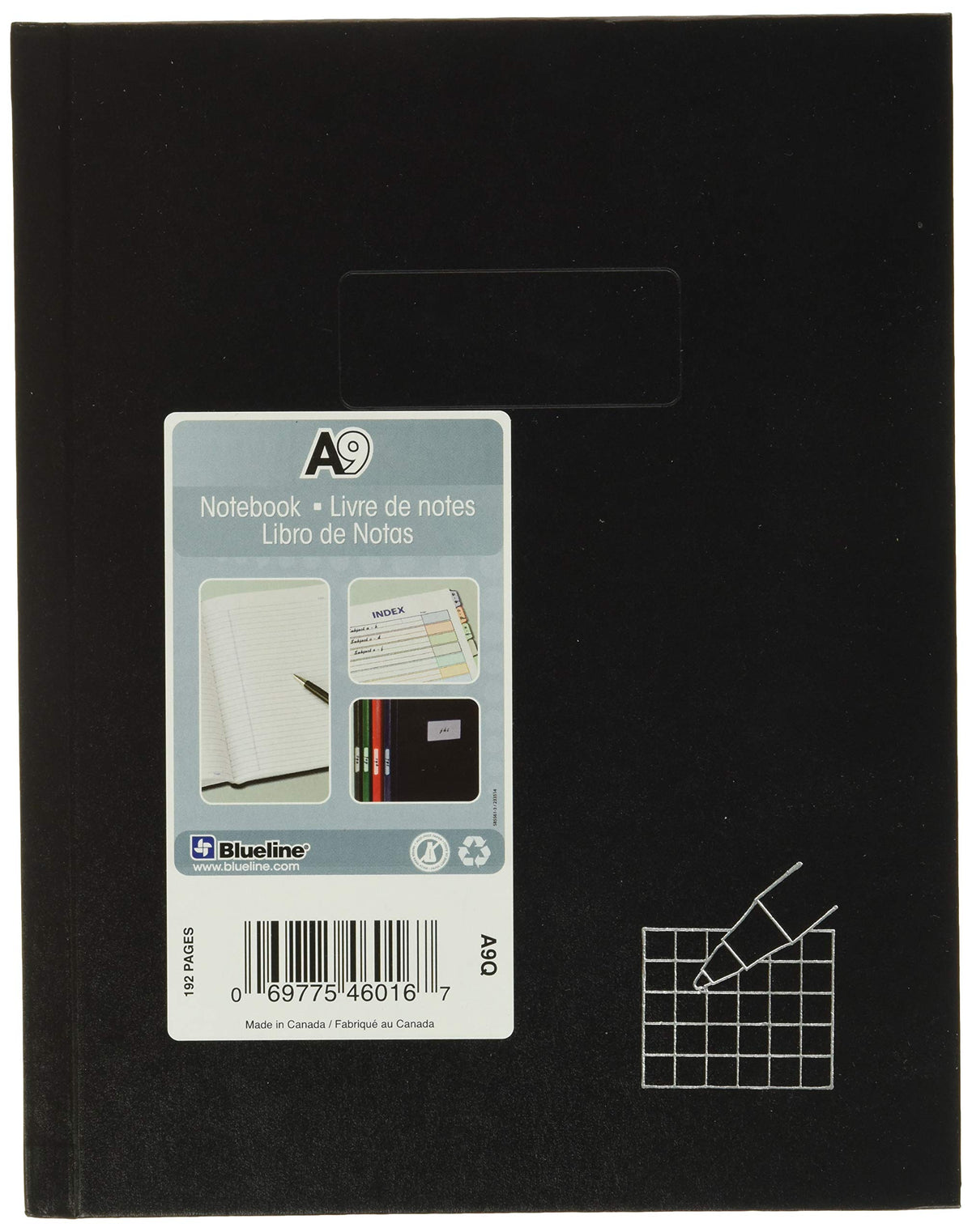 Blueline Business Notebook, 4 x 4 Quad Ruled, 9.25" x 7.25", 192 Pages (A9Q)