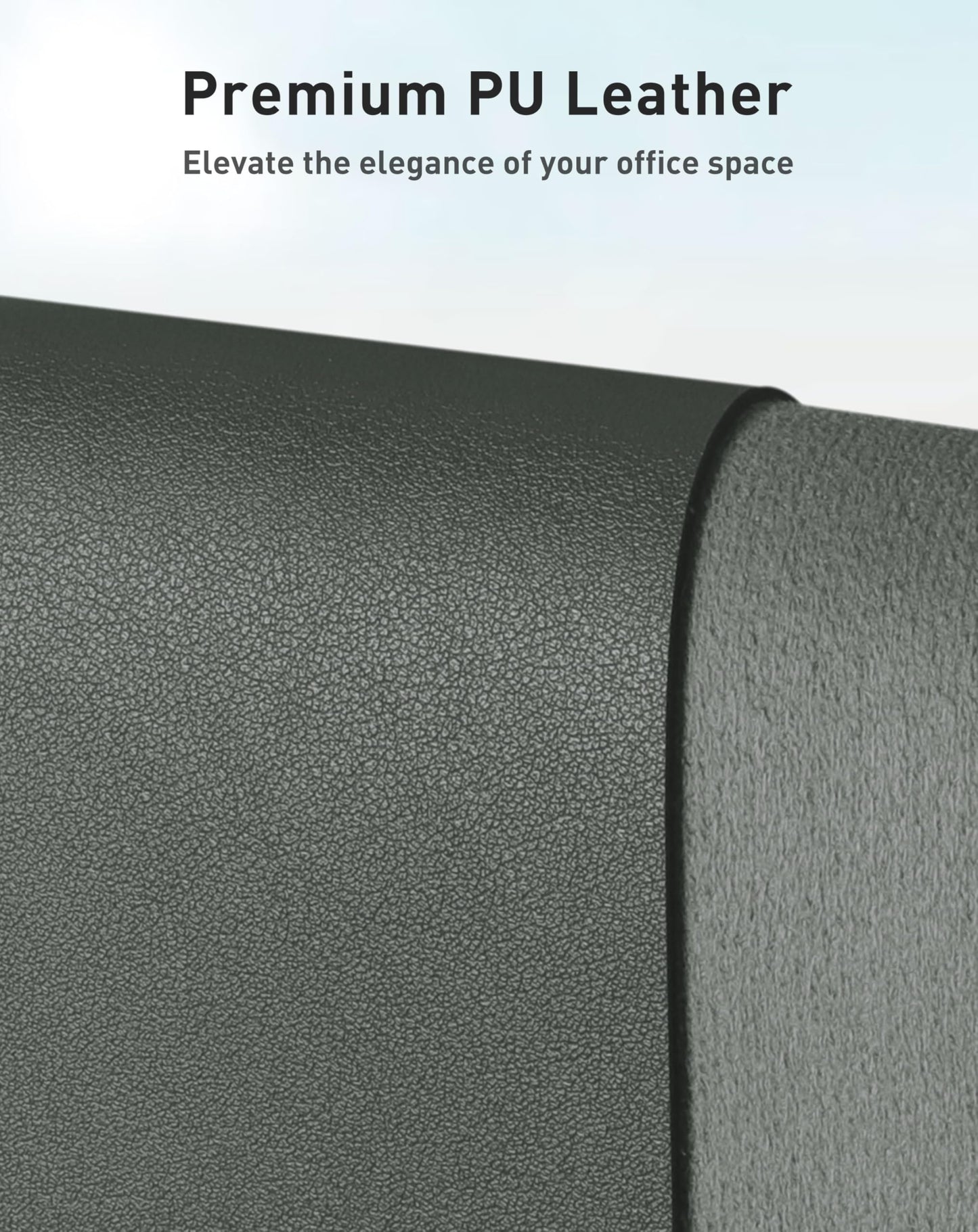 Aothia Faux Leather Desk Mat - Large Mouse Pad, Non-Slip PU Leather Blotter, Waterproof Writing
