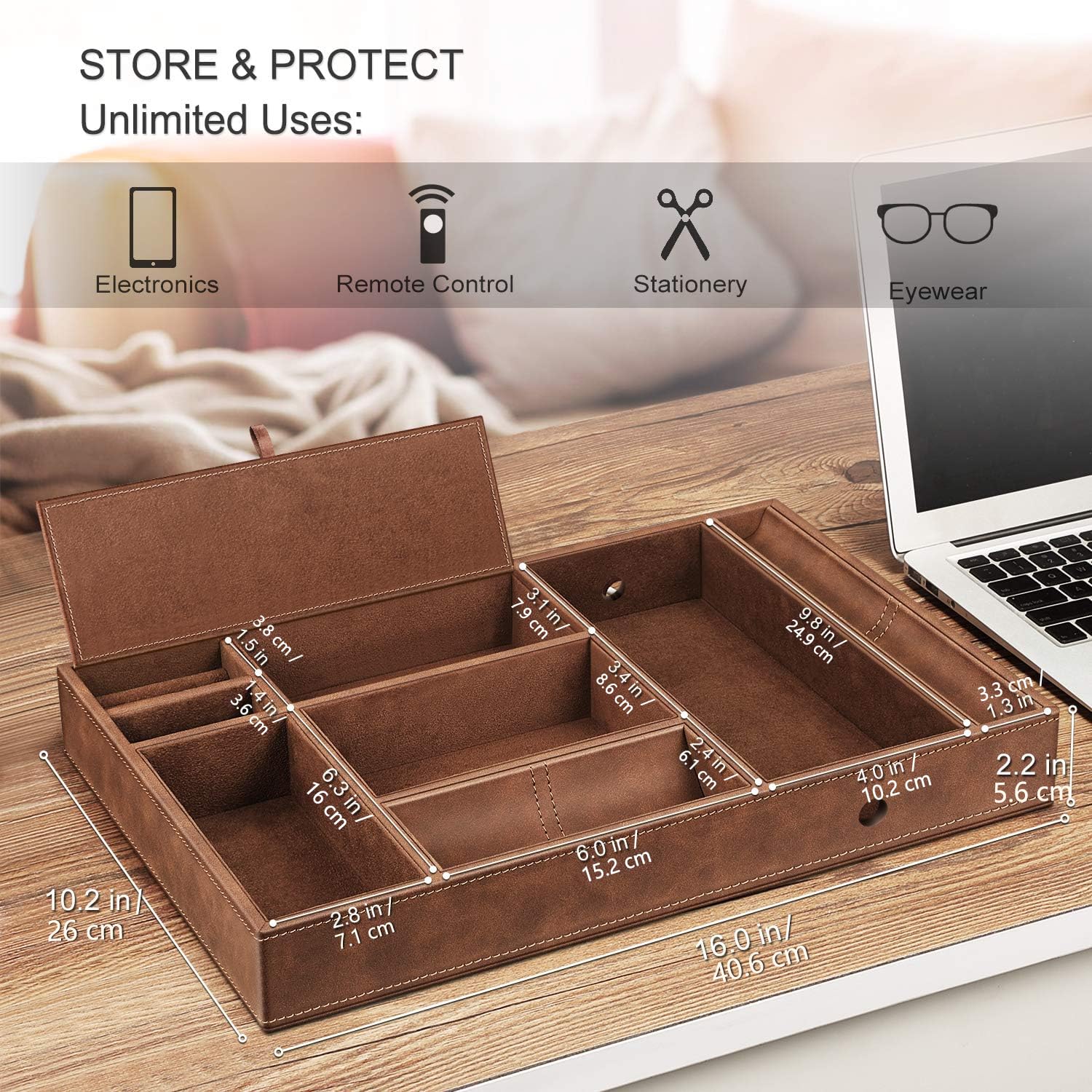 SITHON Valet Tray Desktop Organizer Catchall EDC Tray