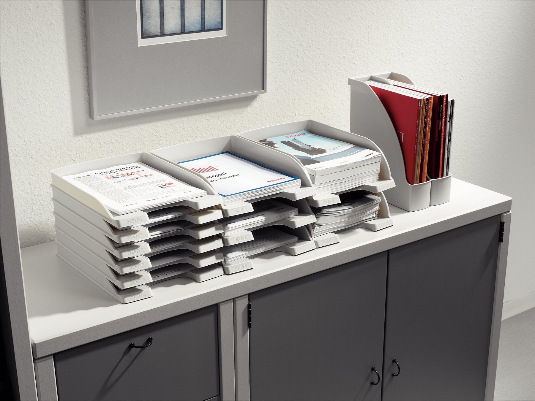 Leitz A4 Letter Tray, Jumbo, Grey, Plus Range, 52330085