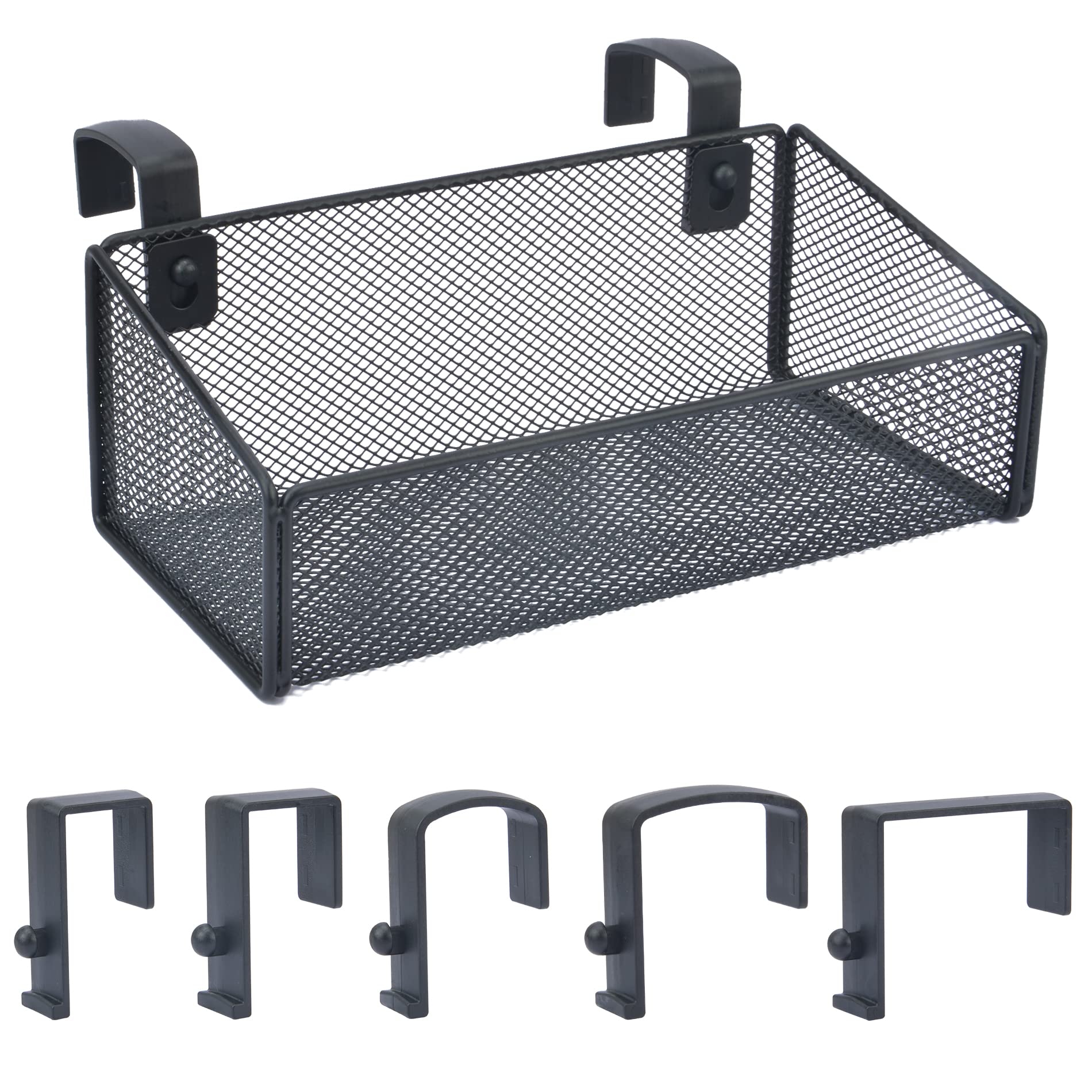 MATIMASU Bedside Caddy Hanging Storage Basket Beside Shelf Metal Organizer for Collage Dorm Bunk
