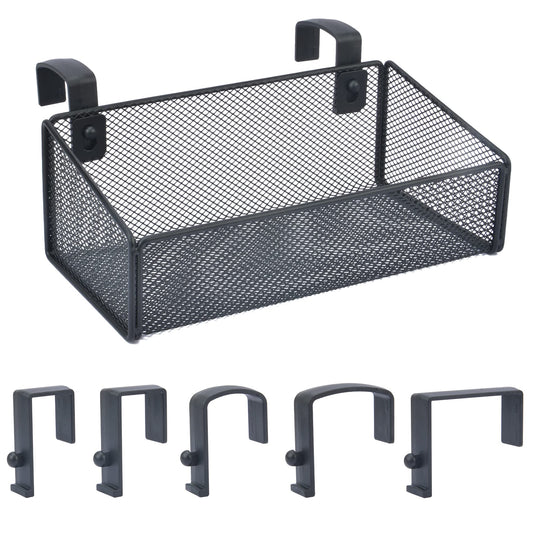 MATIMASU Bedside Caddy Hanging Storage Basket Beside Shelf Metal Organizer for Collage Dorm Bunk