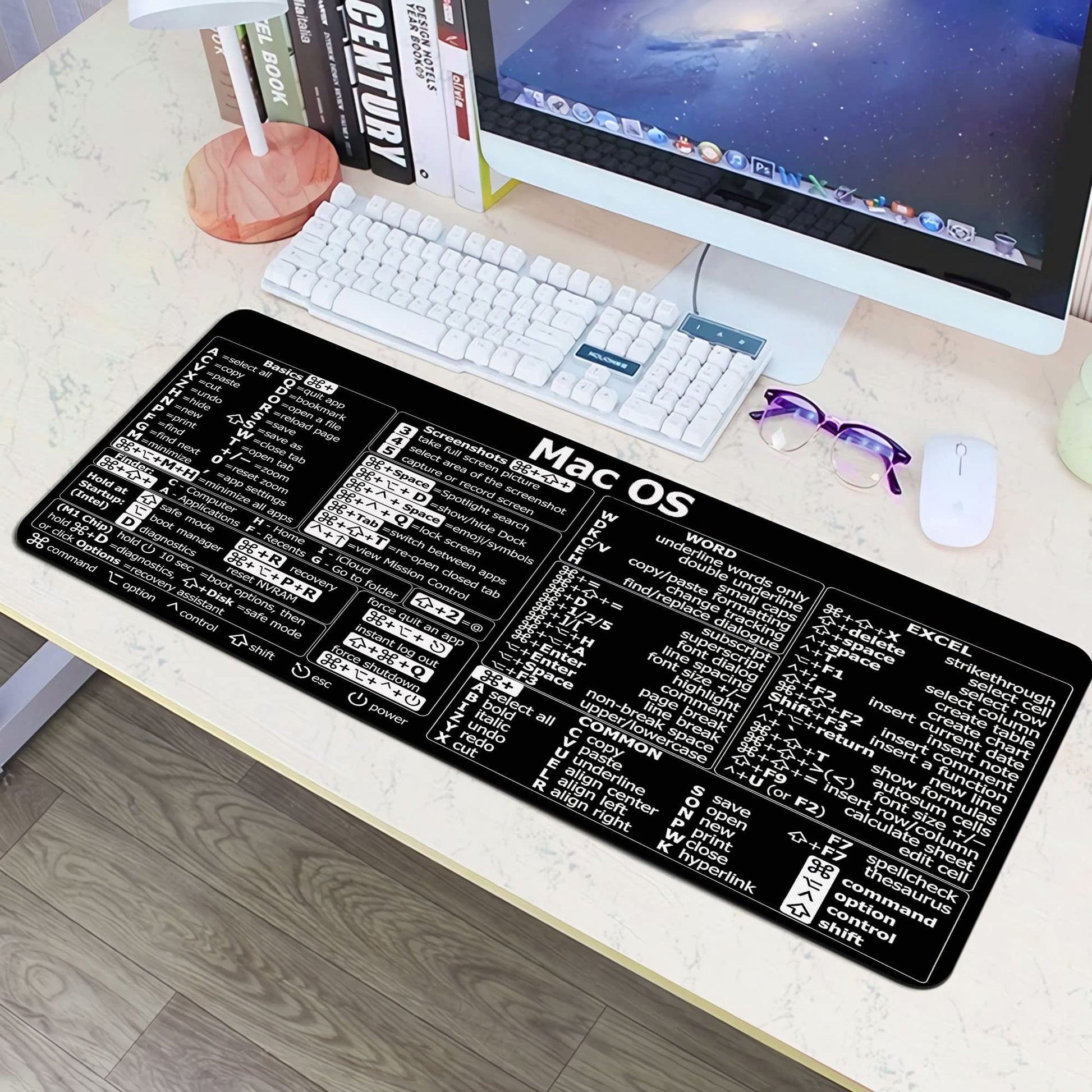 Mac os Shortcuts, Word/Excel (for Mac) Mouse Pad, Mac OS Candlesticks Reversal Indicators Mouse