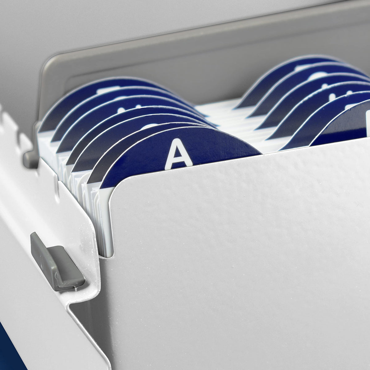 Acrimet Index Business Card Size File Holder Organizer Box Metal Base Heavy Duty (AZ Index Cards