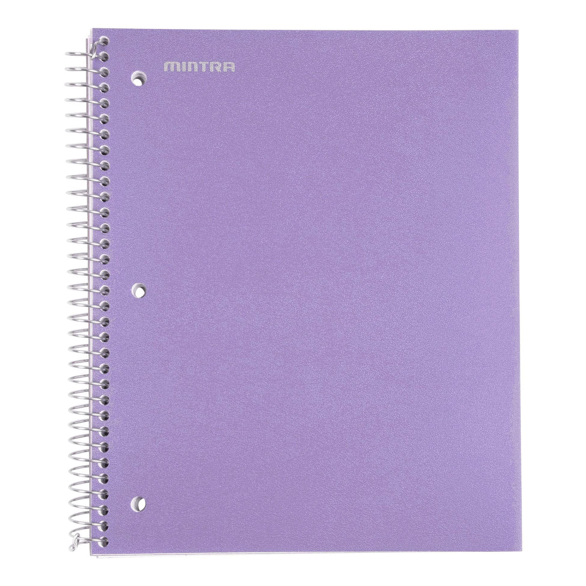 Mintra Office Durable Spiral Notebooks, 3 Subject (Lavender, Sage Green, Salmon, Wide Ruled 3pk)