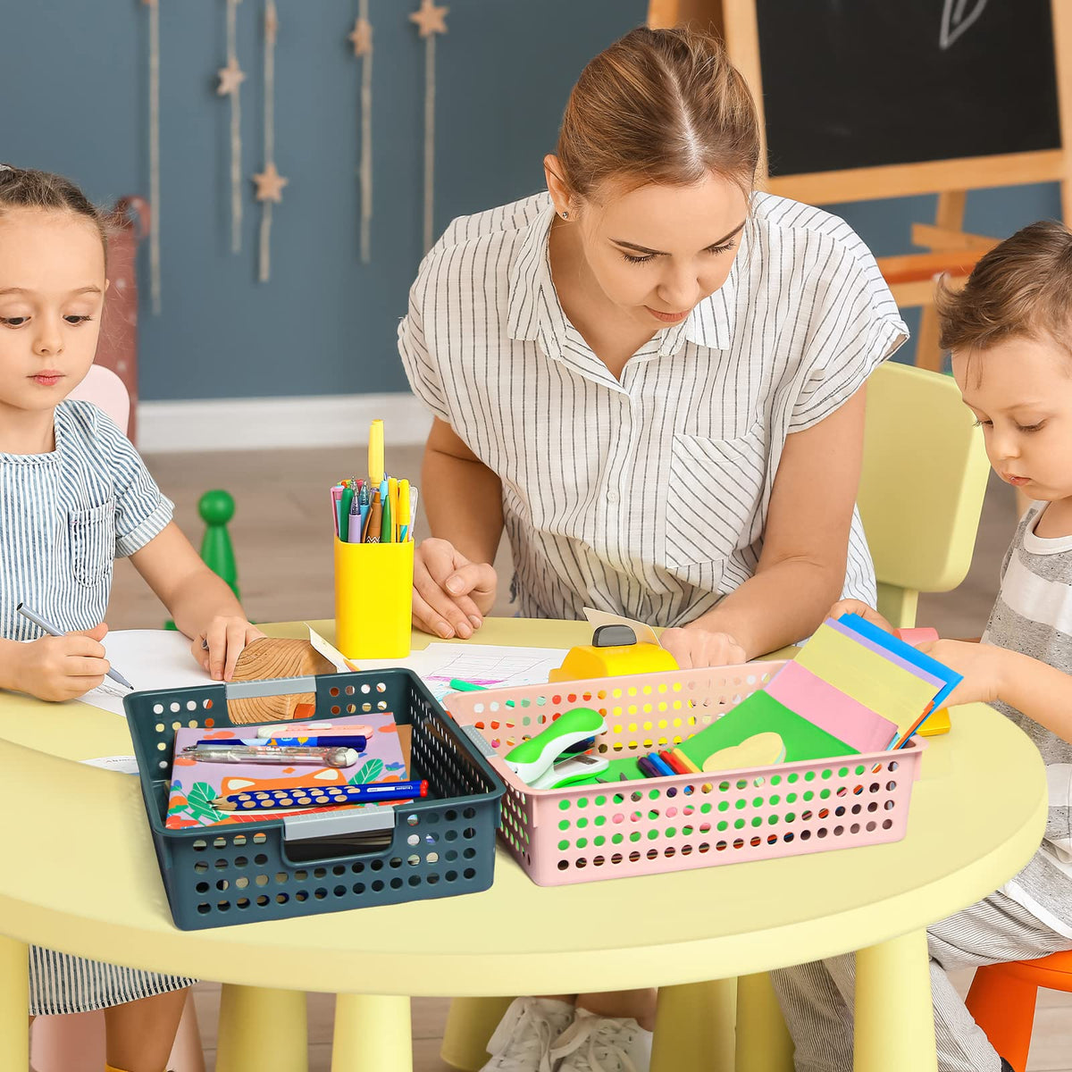 8Pcs Classroom Organization and Storage Paper Tray Holds,Fits 4A paper