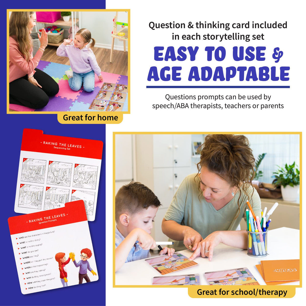 Sequence for Kids Cards, Speech Therapy Materials, Homeschool SEL, Autism, Tell A Story Picture