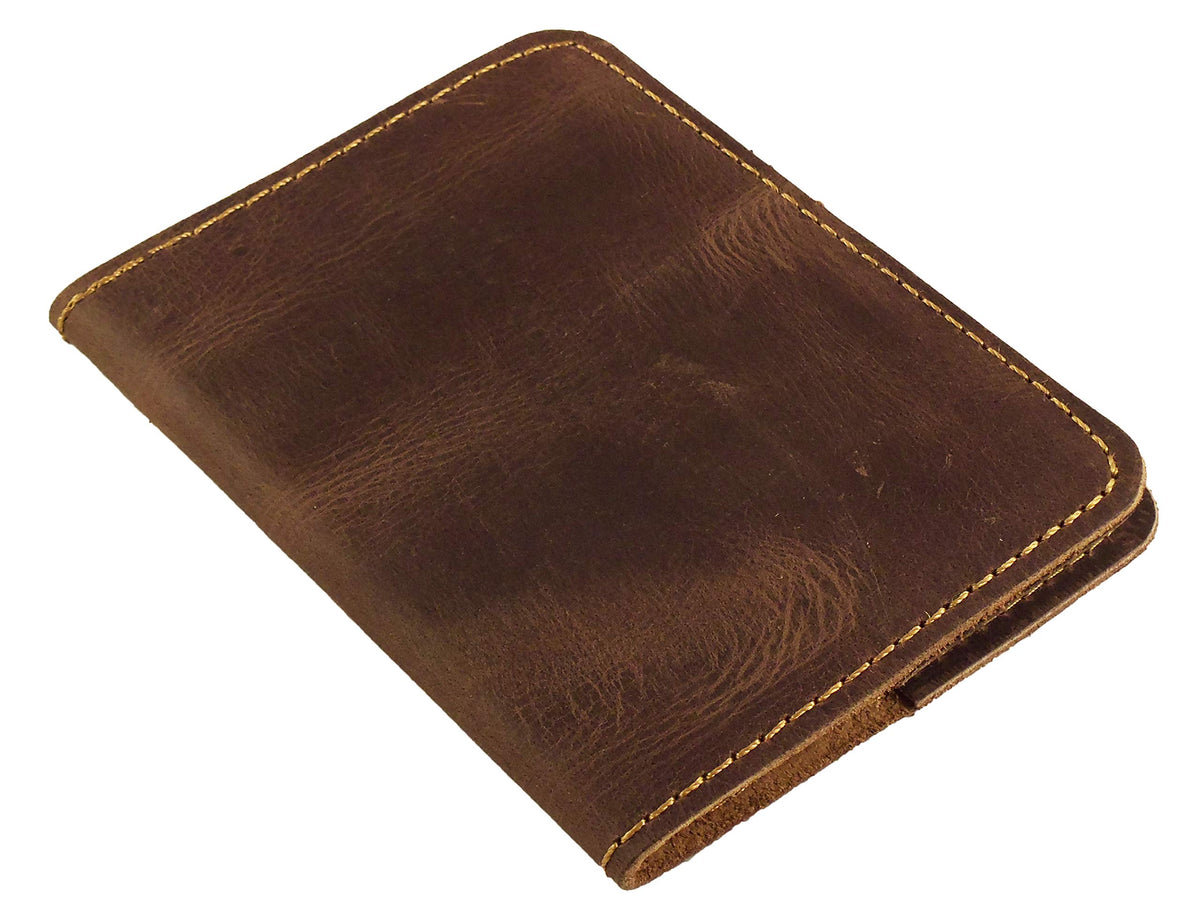 Rustic Ridge Leather Refillable Leather Pocket Notebook - Mini Composition Cover - Fits Standard