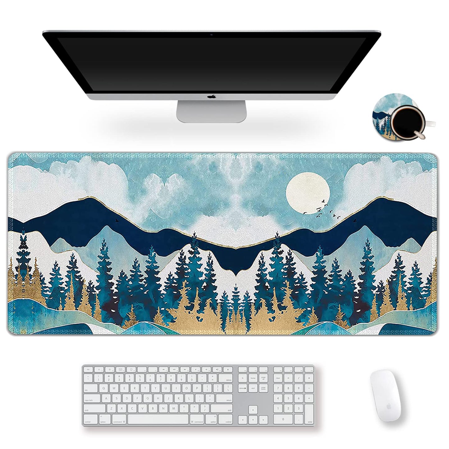 ArtSo Large Gaming Mouse Pad Extended Desk Pad XL Keyboard Mat Long Mousepad Decor Writing Pad