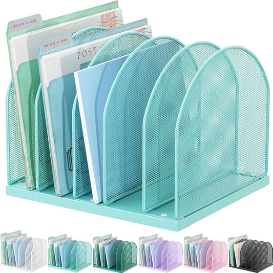 gianotter Desktop File Organizer with 5 Compartments