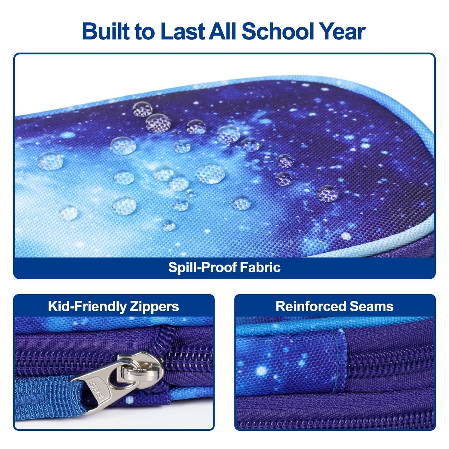 Bagseri Pencil Case for Boys - Expandable Cute Kids Pencil Case