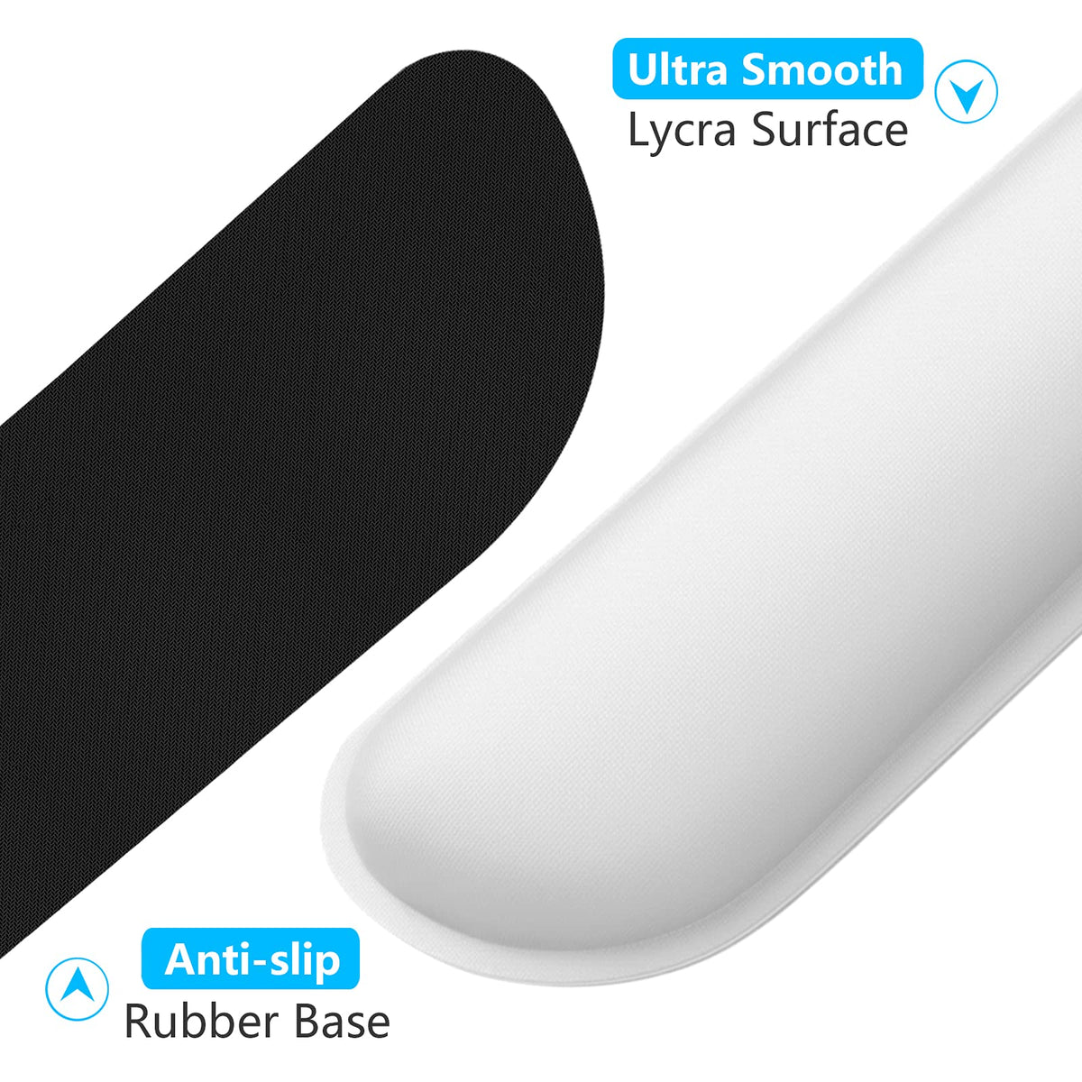 Dapesuom Enlarge Keyboard Wrist Rest, Memory Foam Wrist Cushion for Desk Mats Support, Cute Typing